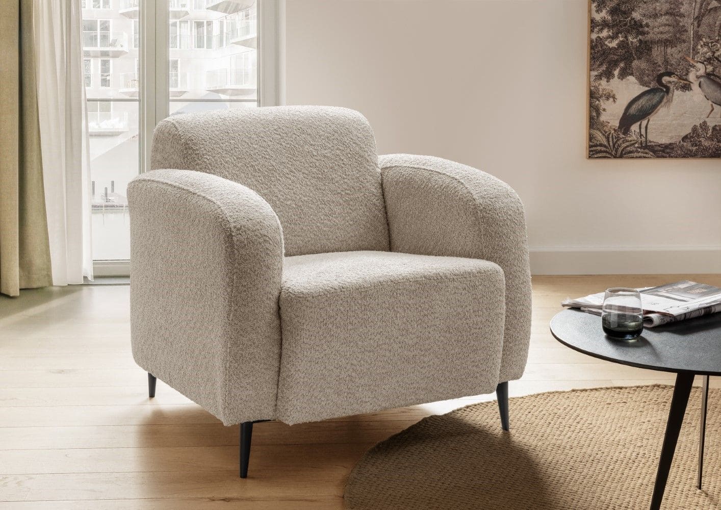 Sofa Set Marone 3er+2er+Sessel von Benformato mit Metallfüßen | verschiedene Farben