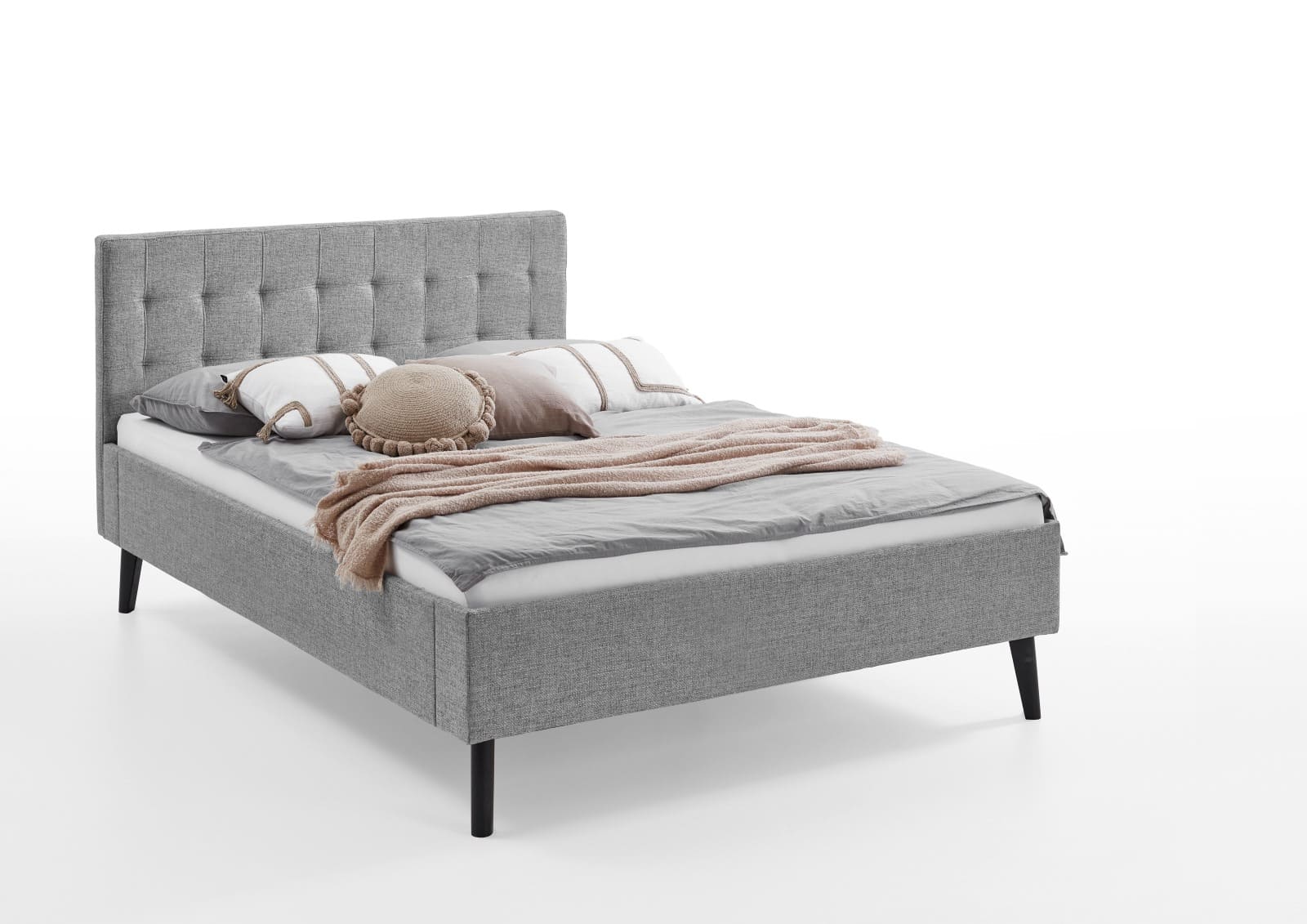 Polsterbett Empire by Meise – Modernes Designerbett in Grau , Mikrofaserbezug, wählbare Größe 140x200 cm , stabiles Bettgestell ohne Lattenrost & Matratze Polsterbett Empire by Meise – Modernes Designerbett in Grau , Mikrofaserbezug, wählbare Größe 140x200 cm , stabiles Bettgestell ohne Lattenrost & Matratze