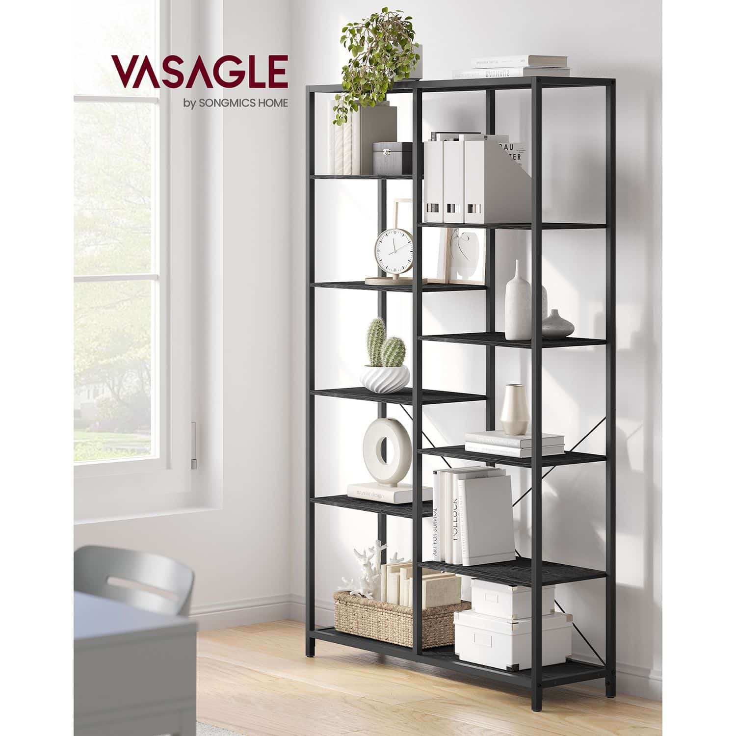 Bücherregal mit 5 Ebenen-LLS155B56