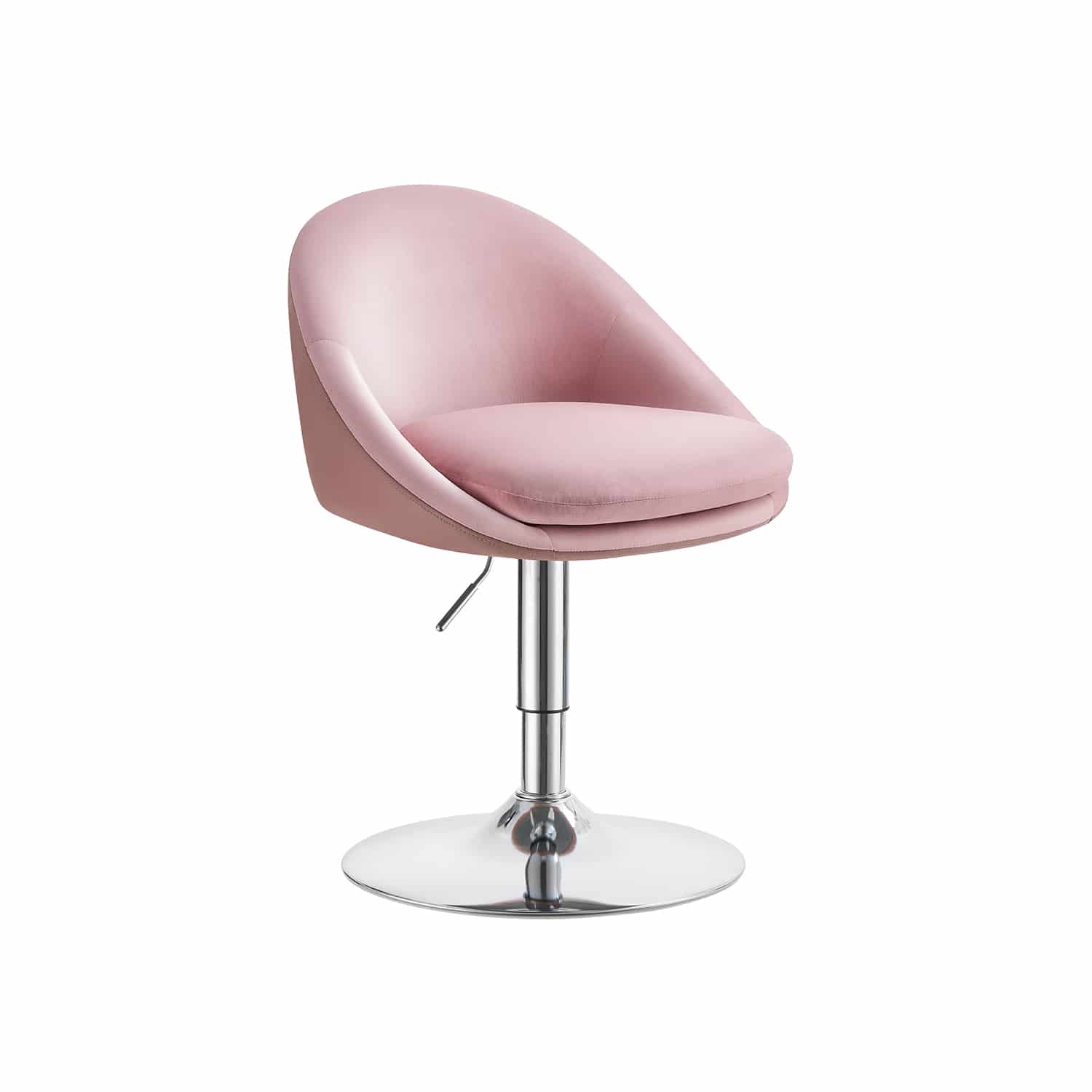 Stuhl verstellbar mit Rückenlehne und Sockel pastellrosa Stuhl verstellbar mit Rückenlehne und Sockel pastellrosa