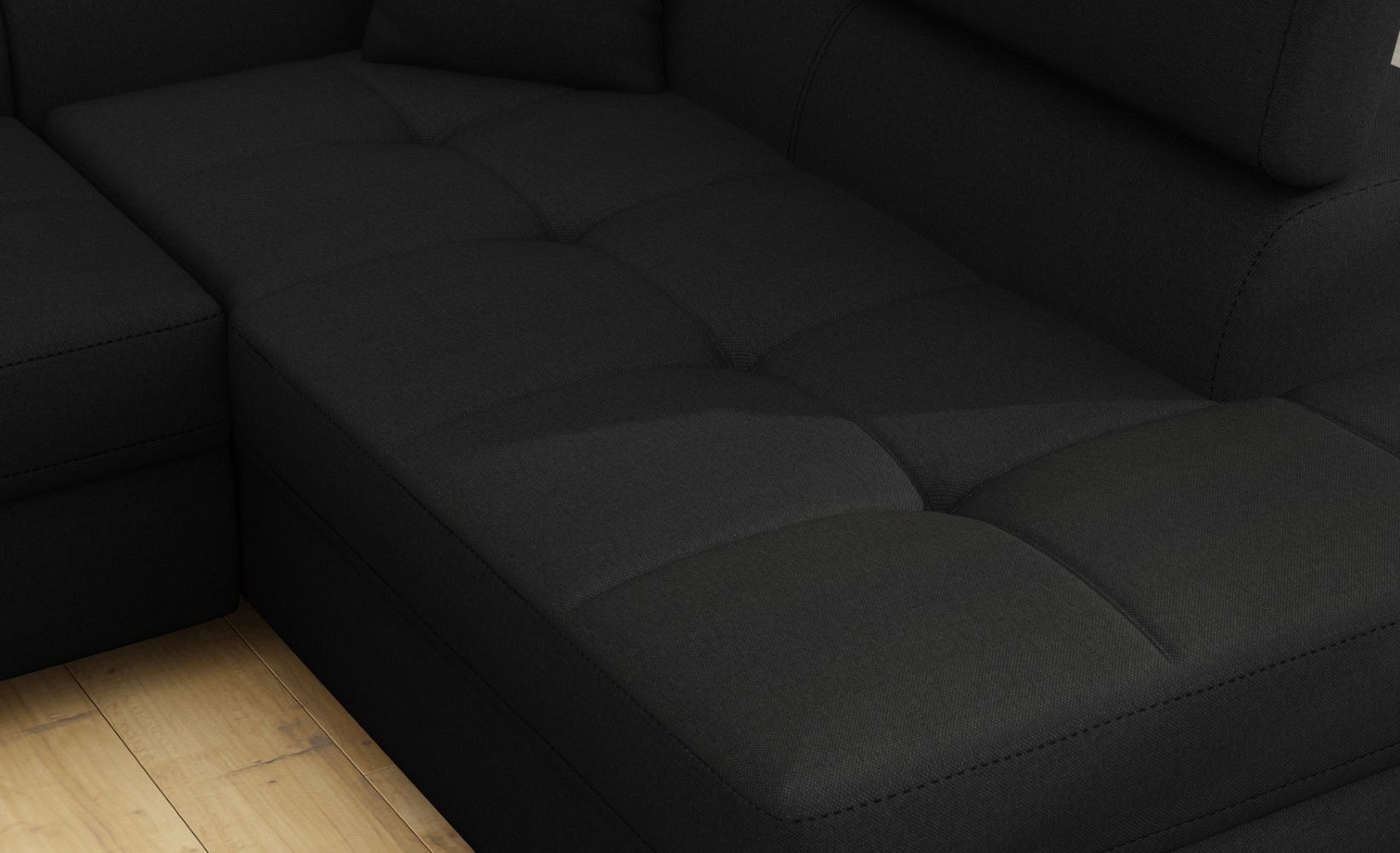  Eltap Ecksofa Anton mit Schlaffunktion & Bettkasten | Sawana