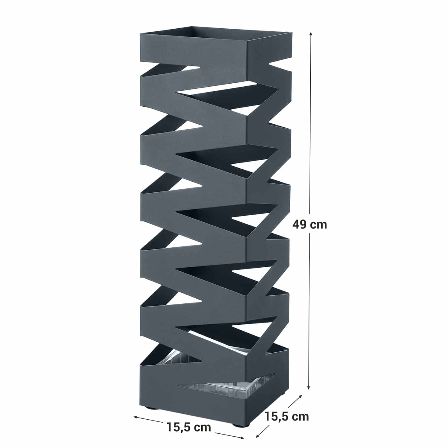 Regenschirmständer aus Metall quadratisch anthrazit-LUC016G01 Regenschirmständer aus Metall quadratisch anthrazit-LUC016G01