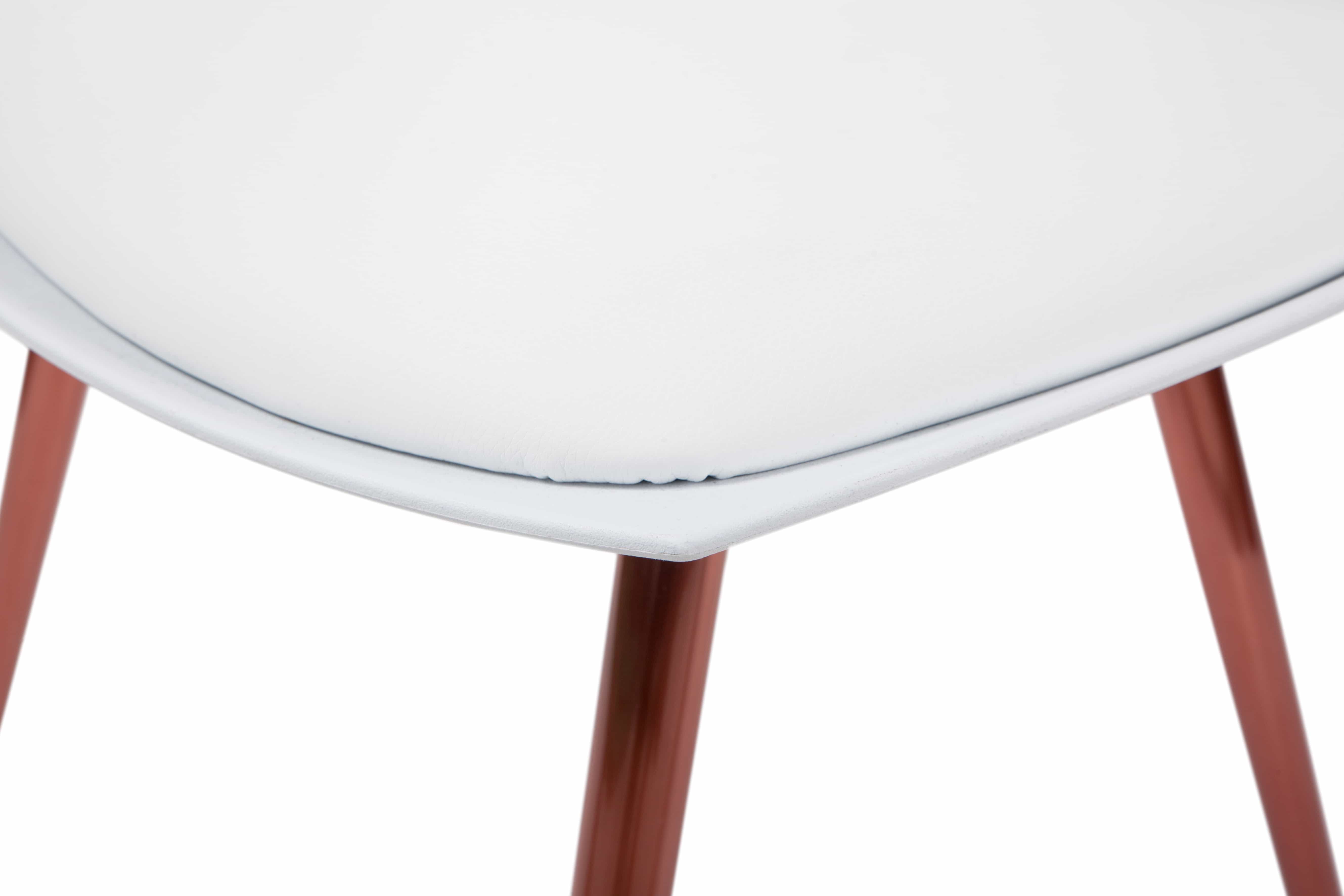 Stuhl Dakota 210 4er-Set Weiß / Kupfer Stuhl Dakota 210 4er-Set Weiß / Kupfer