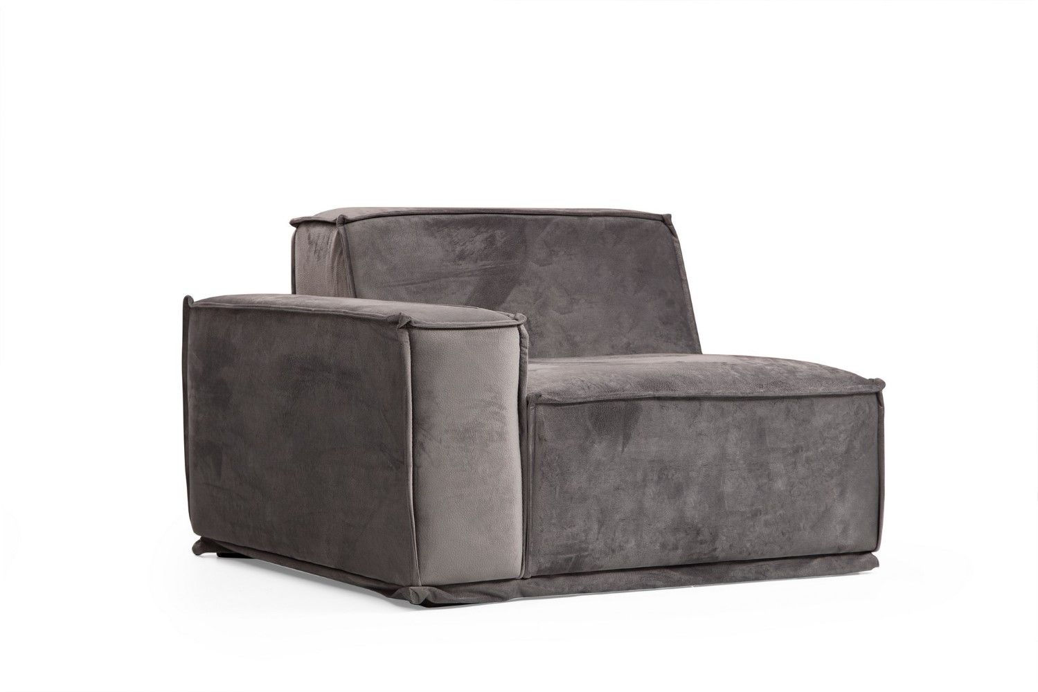 Sofa Lego 2-Sitzer Grau Mikrofaser Samtvelours Sofa Lego 2-Sitzer Grau Mikrofaser Samtvelours