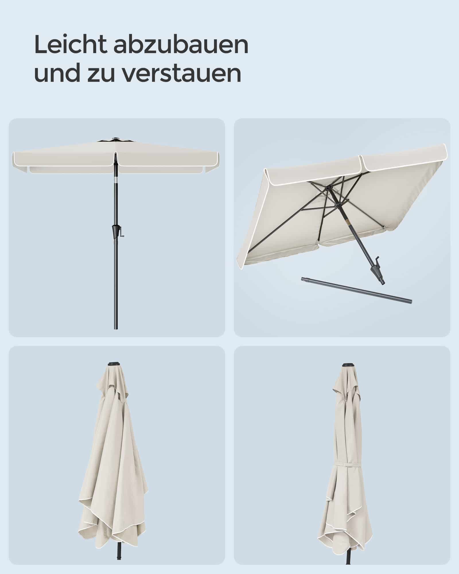 Balkonschirm rechteckig ohne Ständer beige Balkonschirm rechteckig ohne Ständer beige