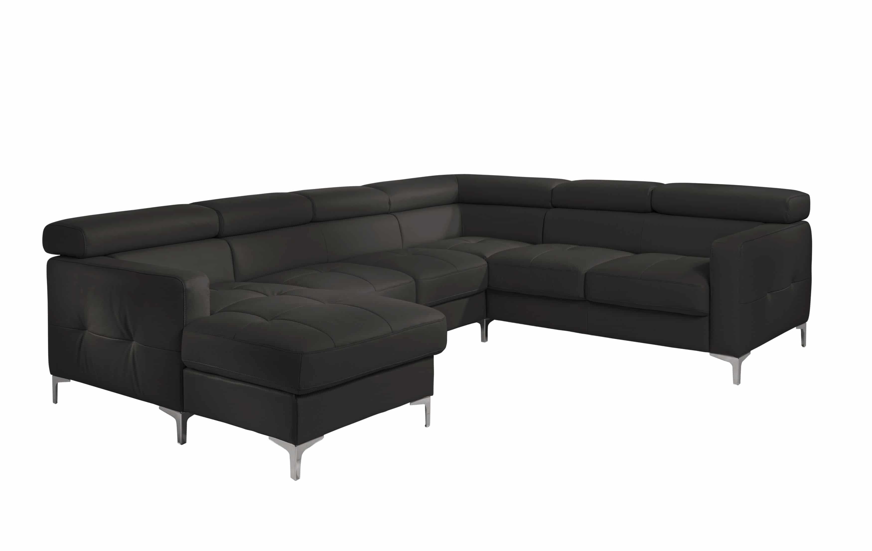 Echtleder Wohnlandschaft Sammy mit Schlaffunktion & Bettkasten - Cotta Echtleder Wohnlandschaft Sammy mit Schlaffunktion & Bettkasten - Cotta