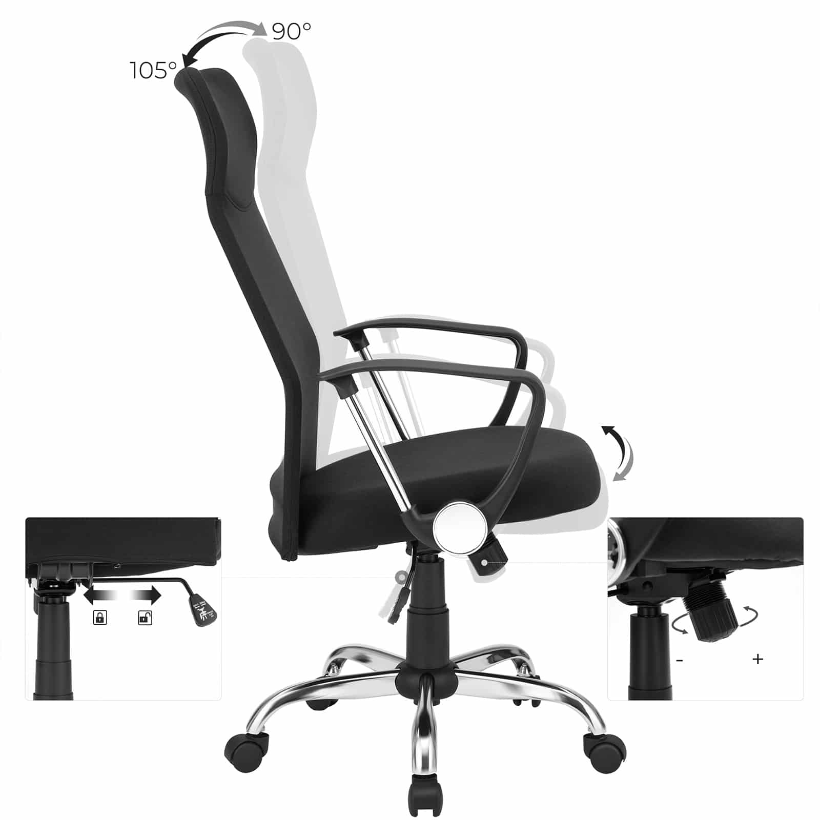 Bürostuhl schwarz-B34OBN034B01 Bürostuhl schwarz-B34OBN034B01