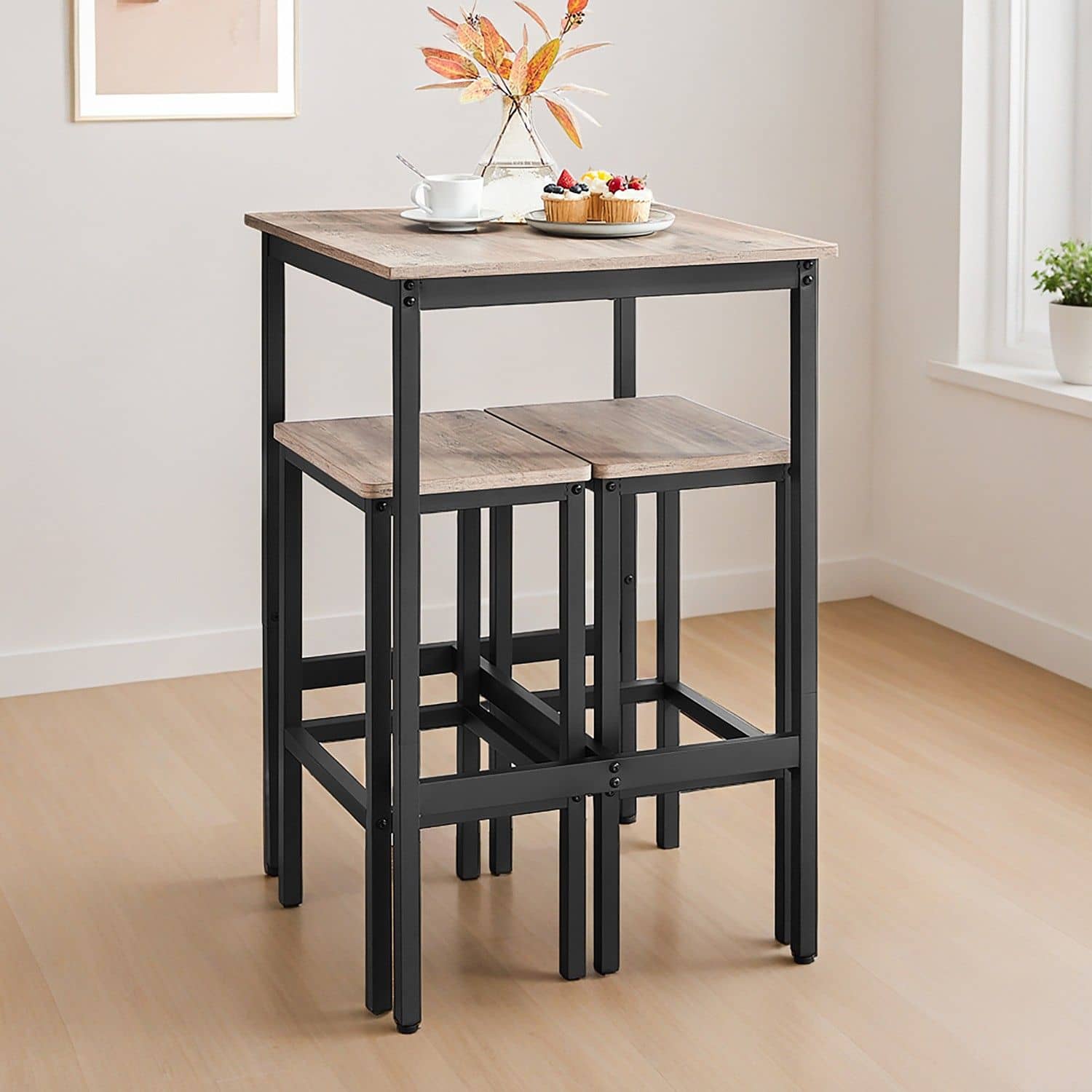 Esstisch mit 2 Stühlen, Bartisch mit Barhocker, für Esszimmer Esstisch mit 2 Stühlen, Bartisch mit Barhocker, für Esszimmer