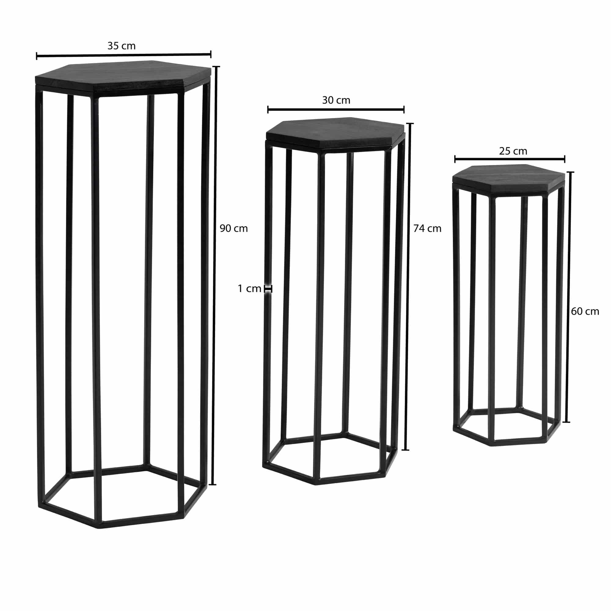 75583-Wohnling-Beistelltisch-3er-Set-Mango-wood-Black-Finish-WL6-727-WL6-727_1 Beistelltisch 3er Set Sheesham Black Finish