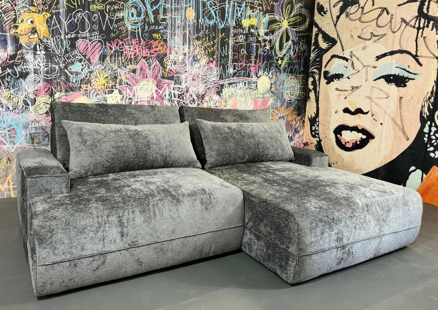 Sofa Bill Grau mit Schlaffunktion & Bettkasten – Myhomelando