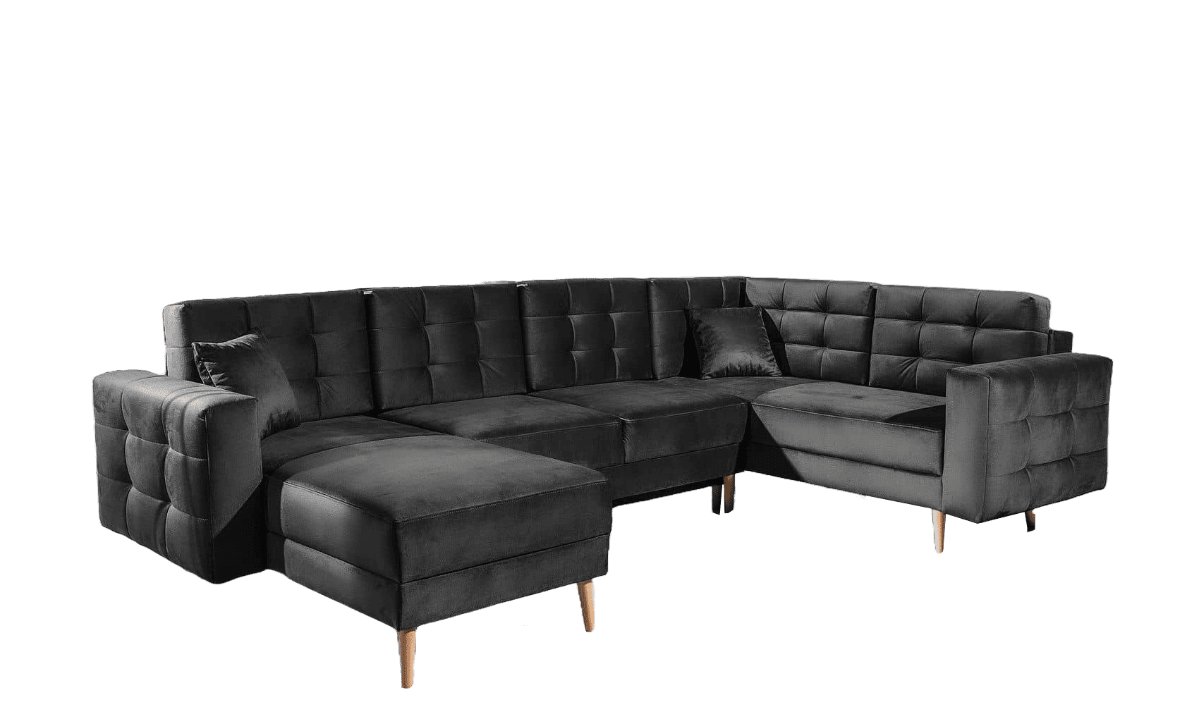Wohnlandschaft Asgard U Dunkelgrau – Sofa mit Schlaffunktion Wohnlandschaft Asgard U Dunkelgrau – Sofa mit Schlaffunktion
