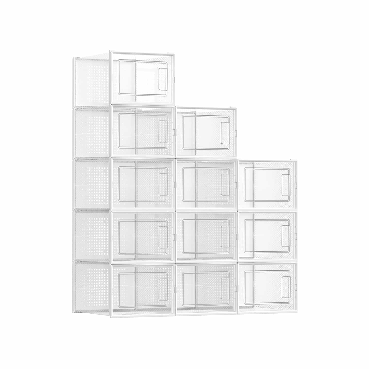 12er Set Schuhboxen für Schuhe bis Größe 46-LSP12MWT 12er Set Schuhboxen für Schuhe bis Größe 46-LSP12MWT