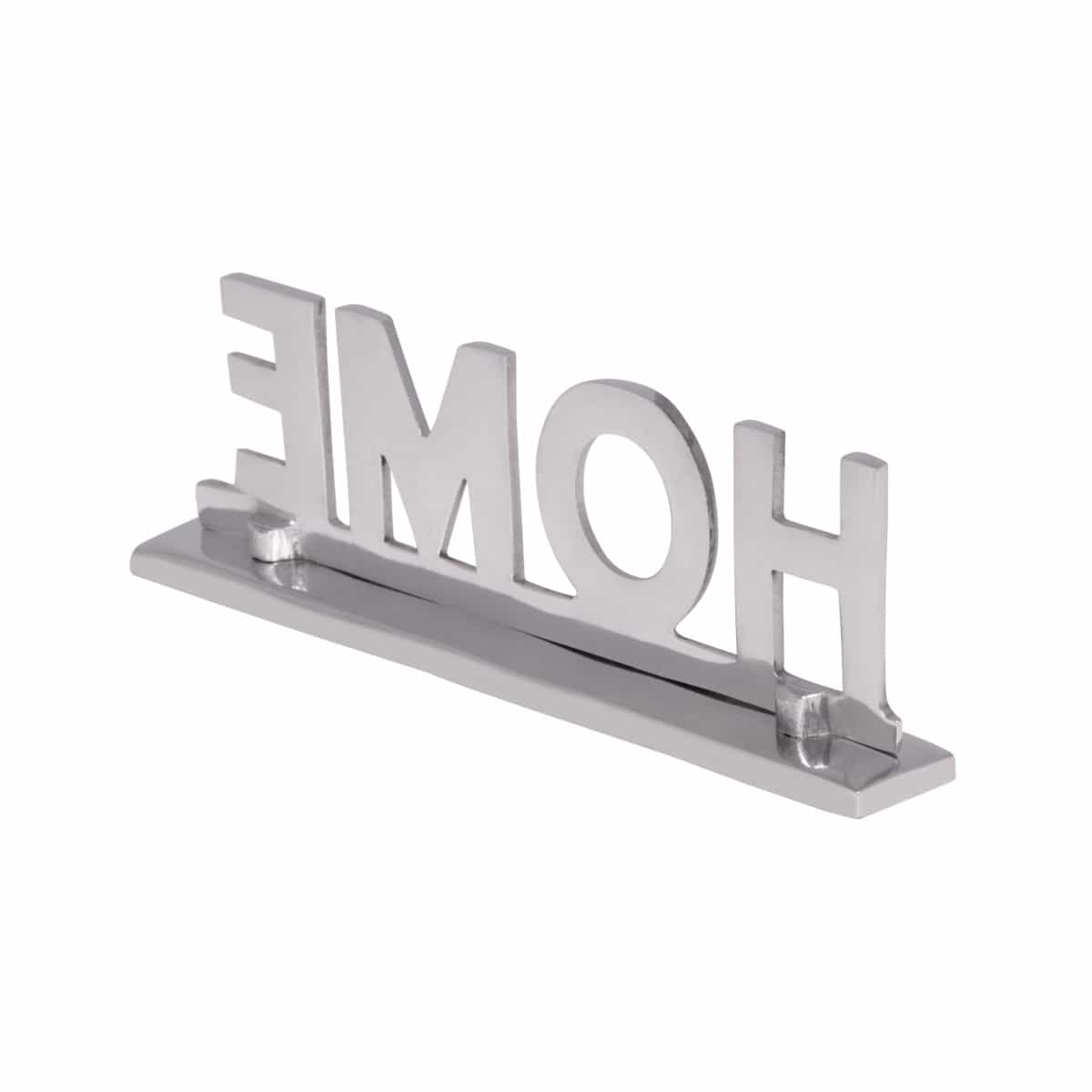 41681-WOHNLING-Deko-Skulptur-HOME-WL1-930-WL1-930_4 Home Deko Schriftzug Design Wohnzimmer Ess-Tisch- Dekoration Wohnung Alu Aluminium Wohndeko Silber 22 cm
