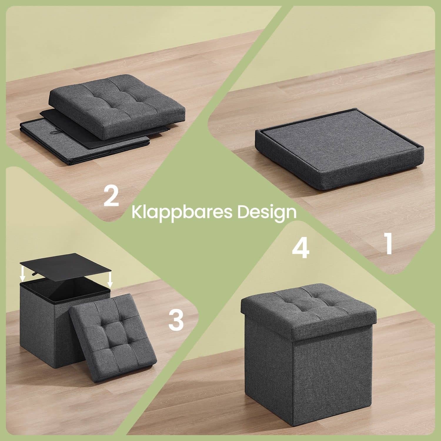 Kleiner Sitzwürfel Dunkelgrau Kleiner Sitzwürfel Dunkelgrau