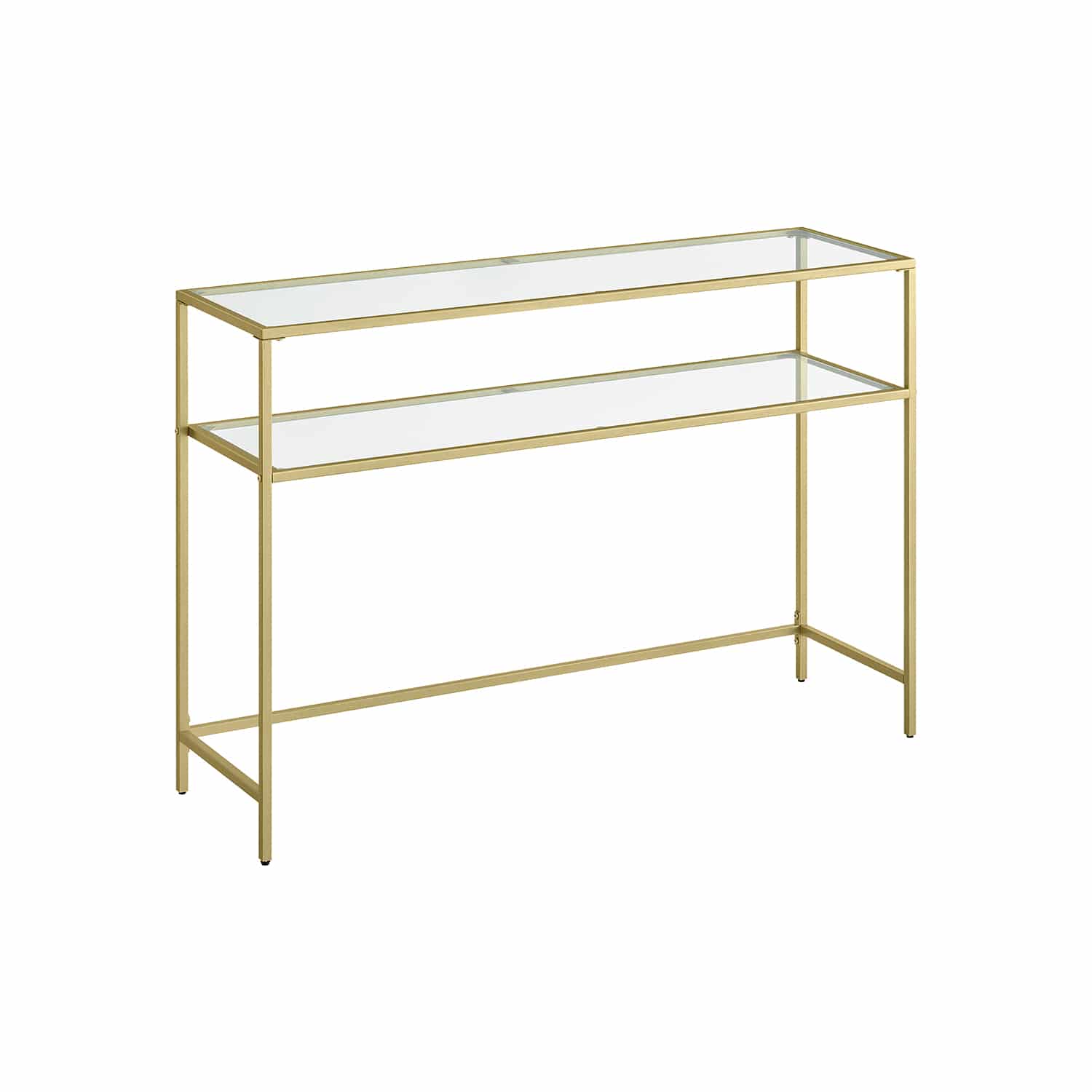 Konsolentisch modern verstellbar goldfarben-transparent Konsolentisch modern verstellbar goldfarben-transparent