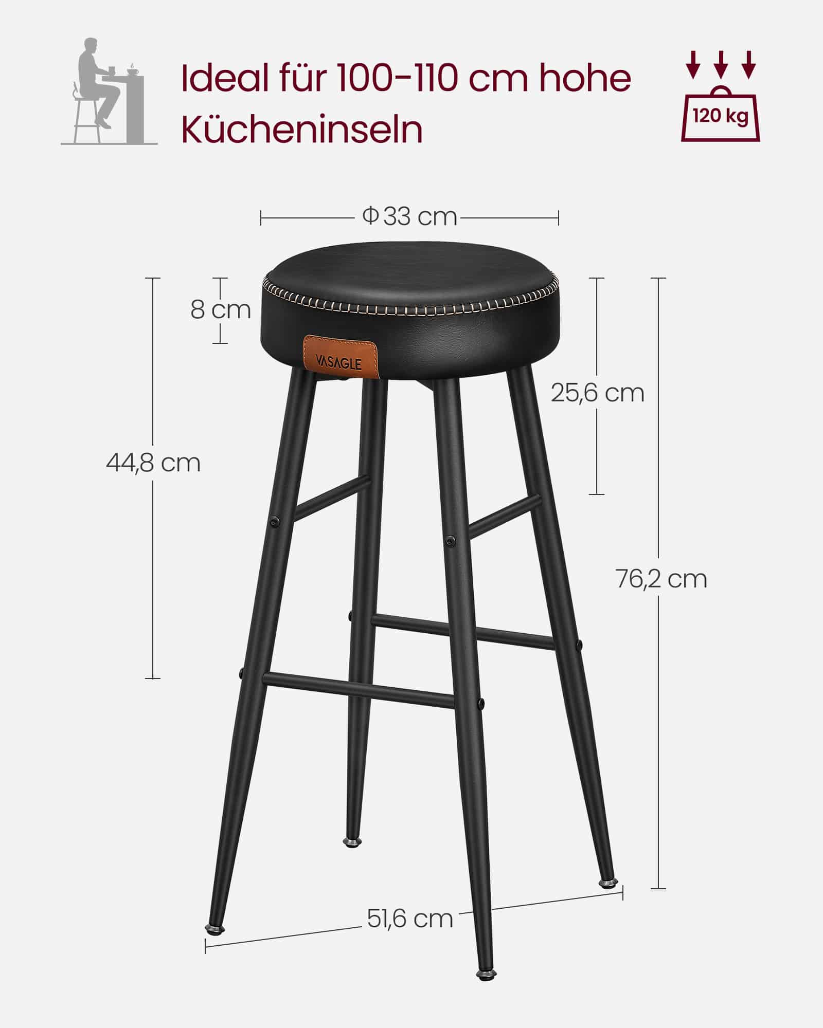 EKHO Kollektion - Barhocker 2er Set basisschwarz EKHO Kollektion - Barhocker 2er Set basisschwarz
