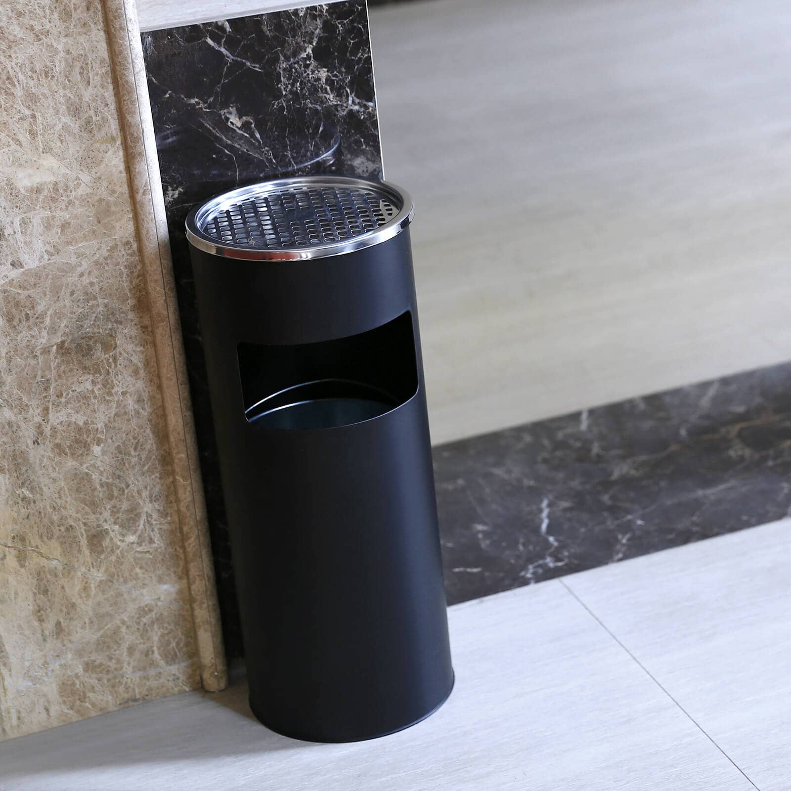 Standaschenbecher Schwarz-LTB17C