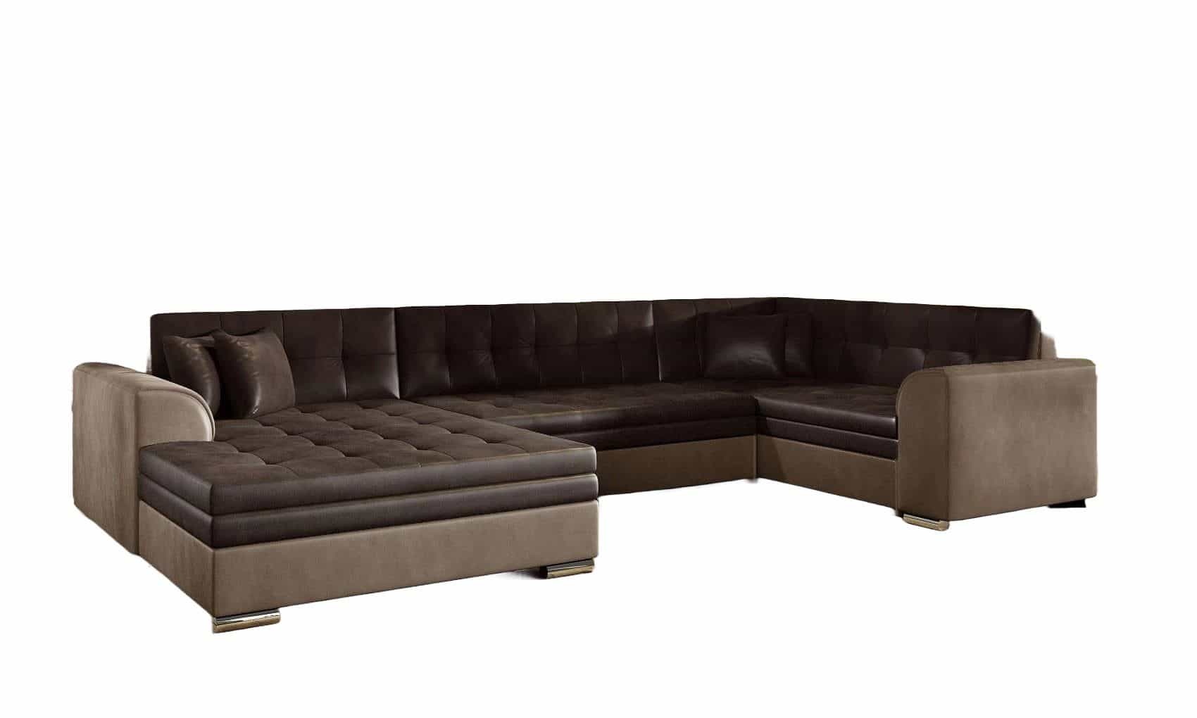 Wohnlandschaft Damario Dunkelbraun Monolith 29 mit Schlaffunktion Wohnlandschaft Damario Dunkelbraun Monolith 29 mit Schlaffunktion