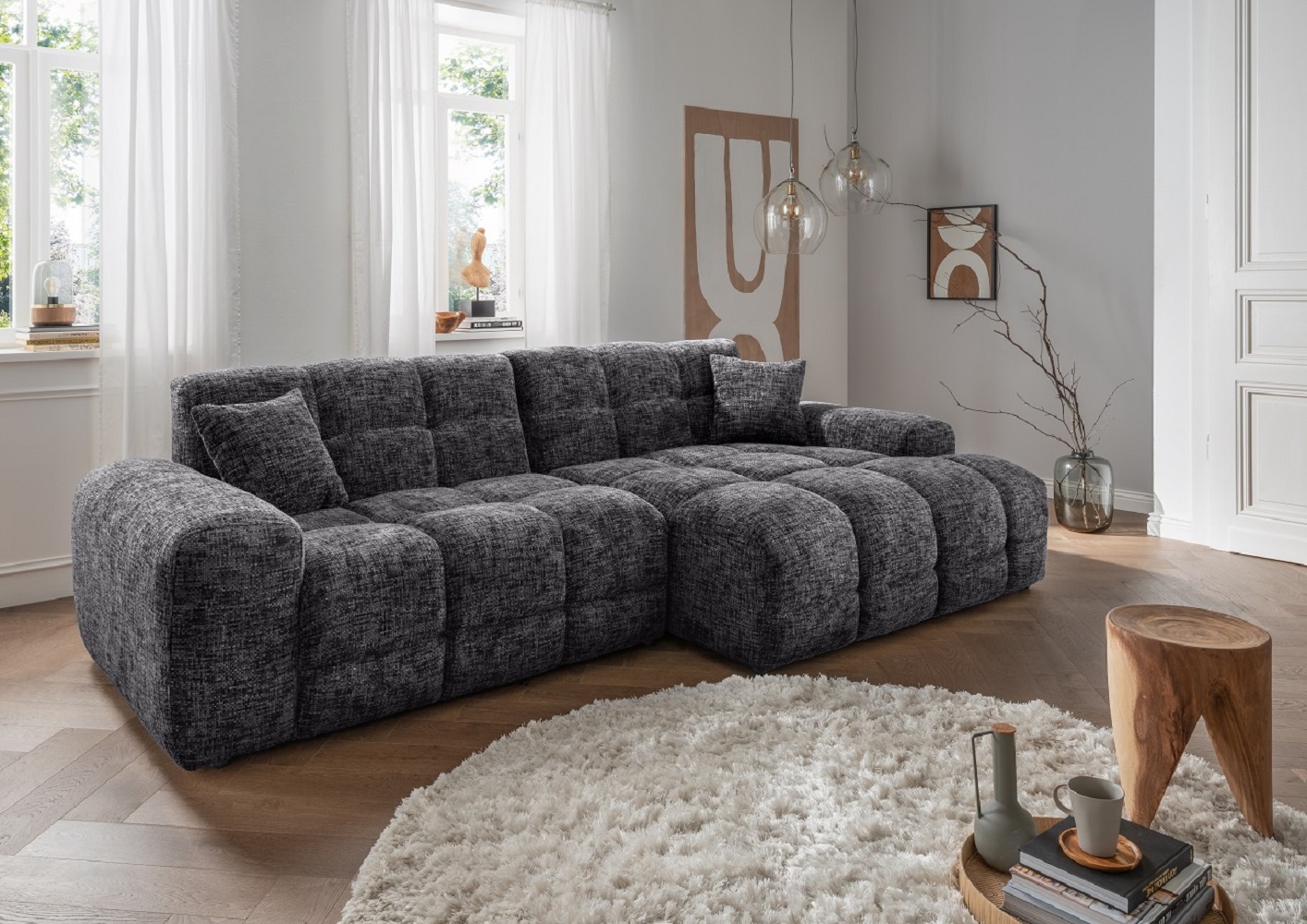 Ecksofa Bosco von Benformato – mit Tonnentaschenfederkern