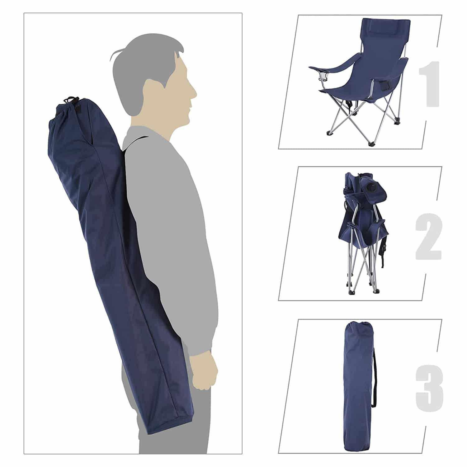 Campingstühle mit Armlehnen 2er Set-GCB09AG02 Campingstühle mit Armlehnen 2er Set-GCB09AG02