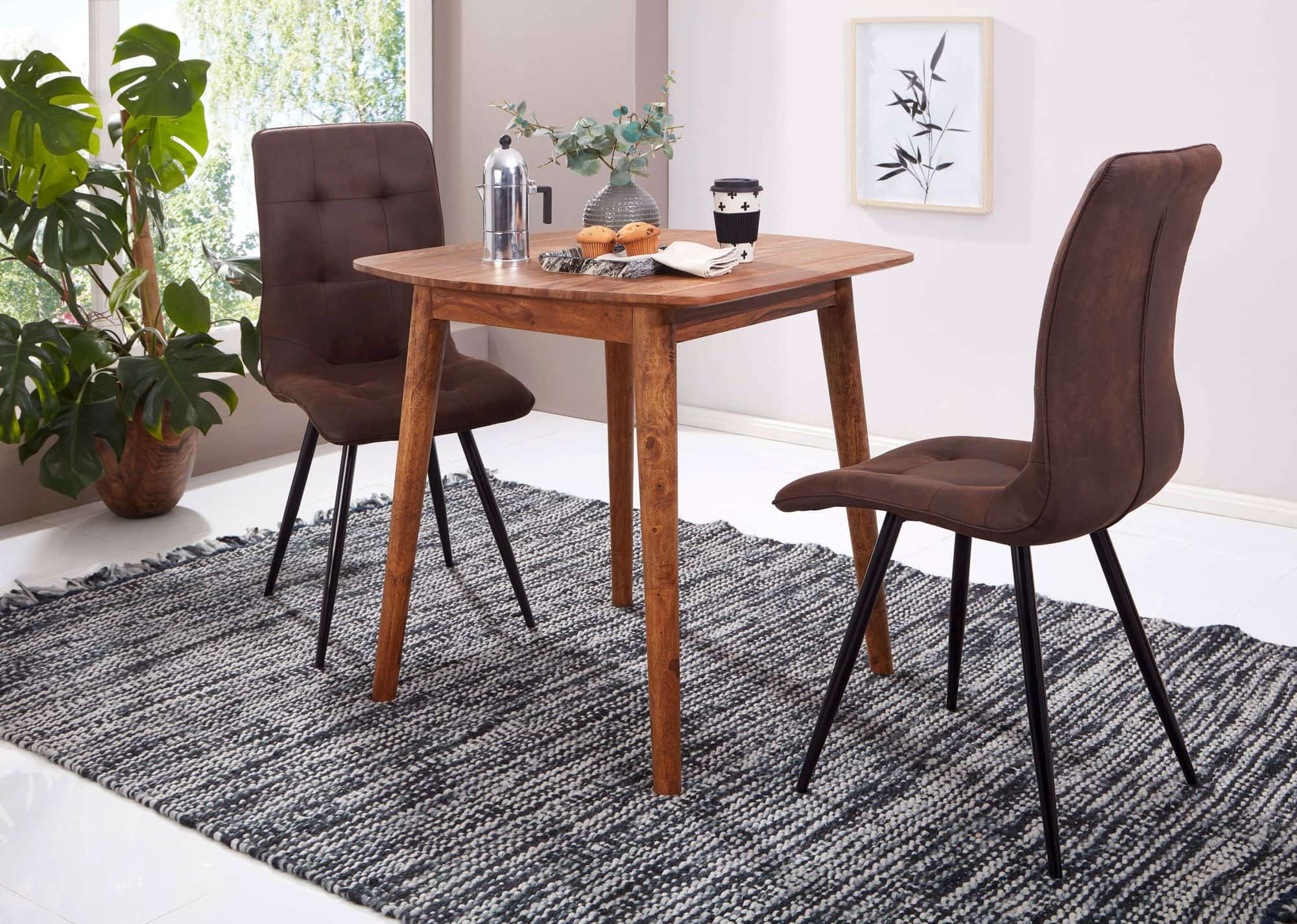 Esszimmertisch WL5.571 Sheesham 80x78x80 cm Massivholz Tisch Esszimmertisch WL5.571 Sheesham 80x78x80 cm Massivholz Tisch