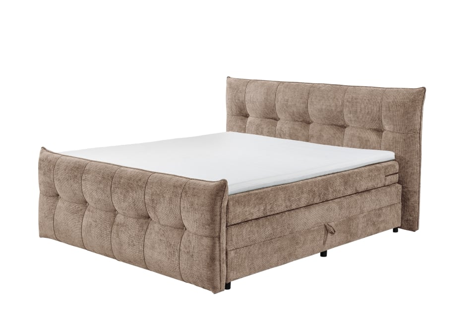 Boxspringbett Gallina 180x200 cm mit Bettkasten Mink HR30-Topper – Ed Exciting Design Boxspringbett Gallina 180x200 cm mit Bettkasten Mink HR30-Topper – Ed Exciting Design