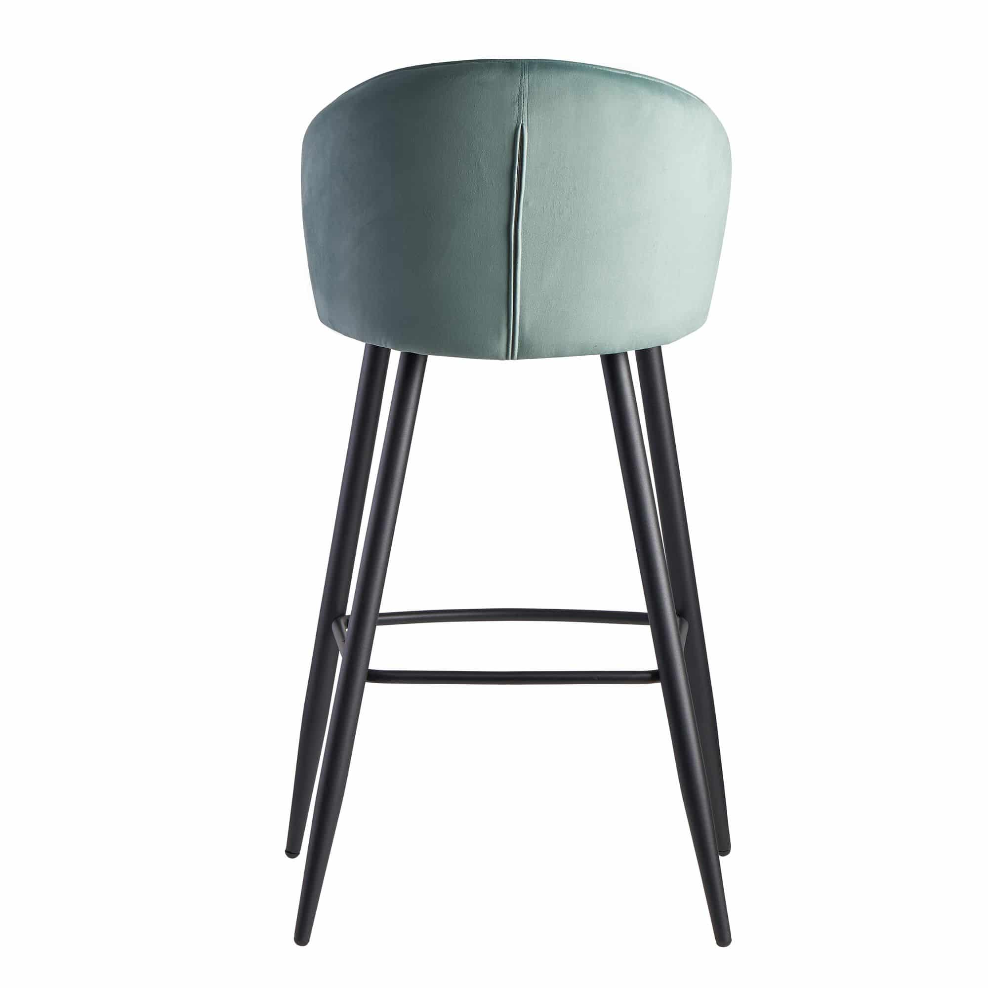 57414-Wohnling-Barhocker-Samt-hellgruen-mint-WL6-289-WL6-289_6 Barhocker Samt Hellgrün Hocker mit Lehne 56x102,5x52,5 cm