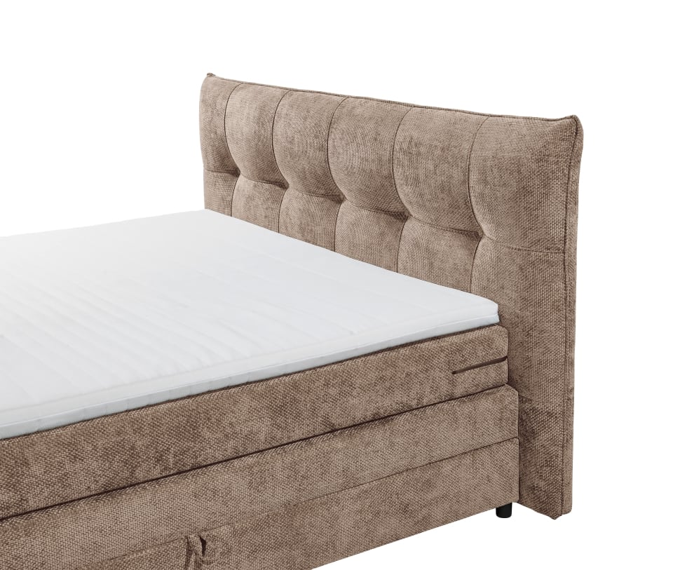 Boxspringbett Gallina 180x200 cm mit Bettkasten Mink HR30-Topper – Ed Exciting Design Boxspringbett Gallina 180x200 cm mit Bettkasten Mink HR30-Topper – Ed Exciting Design