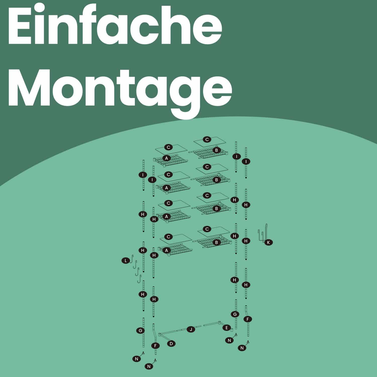 4-stöckiges Toilettenregal mit Ablagen Haken taubengrau 4-stöckiges Toilettenregal mit Ablagen Haken taubengrau