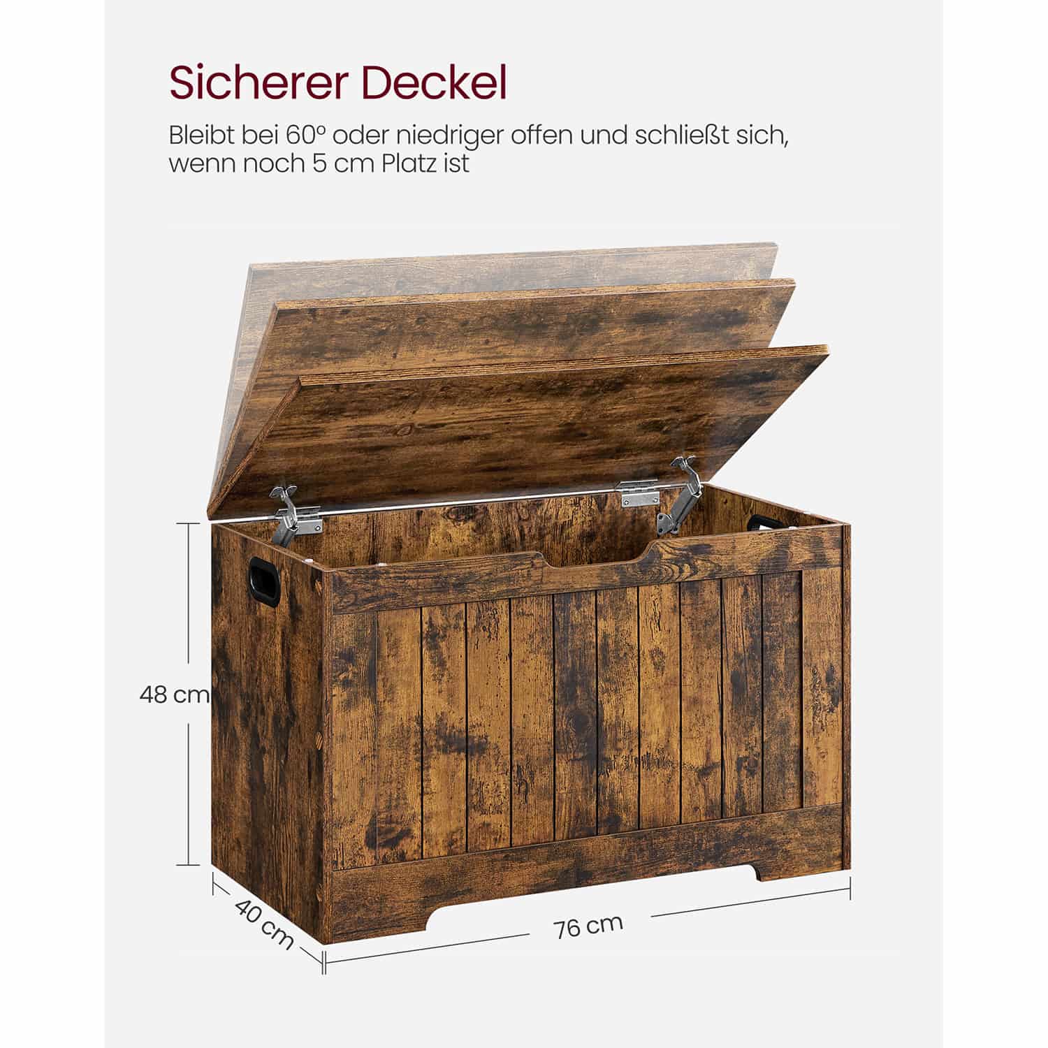 Schuhbank mit Deckel 40 x 76 x 48 cm-LHS011T01 Schuhbank mit Deckel 40 x 76 x 48 cm-LHS011T01