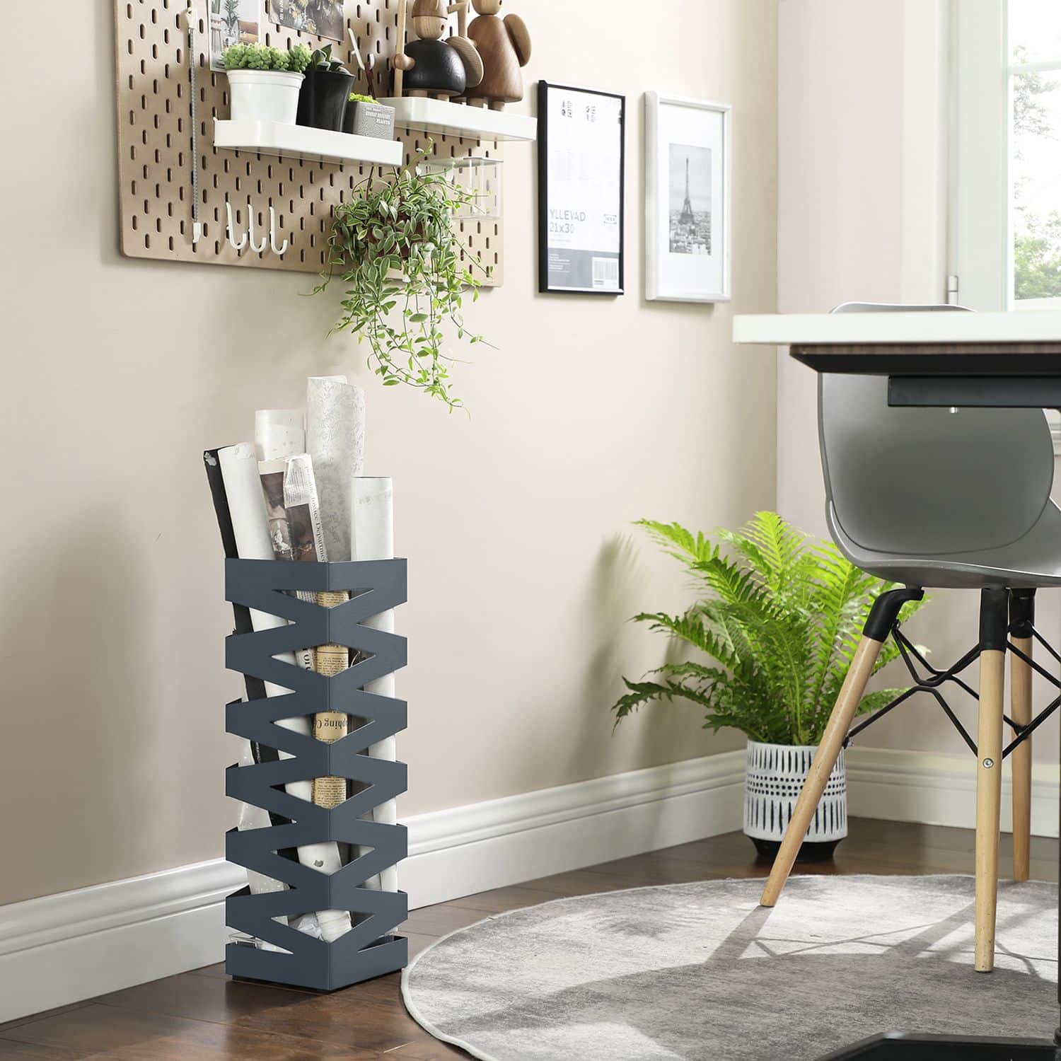 Regenschirmständer aus Metall quadratisch anthrazit-LUC016G01 Regenschirmständer aus Metall quadratisch anthrazit-LUC016G01