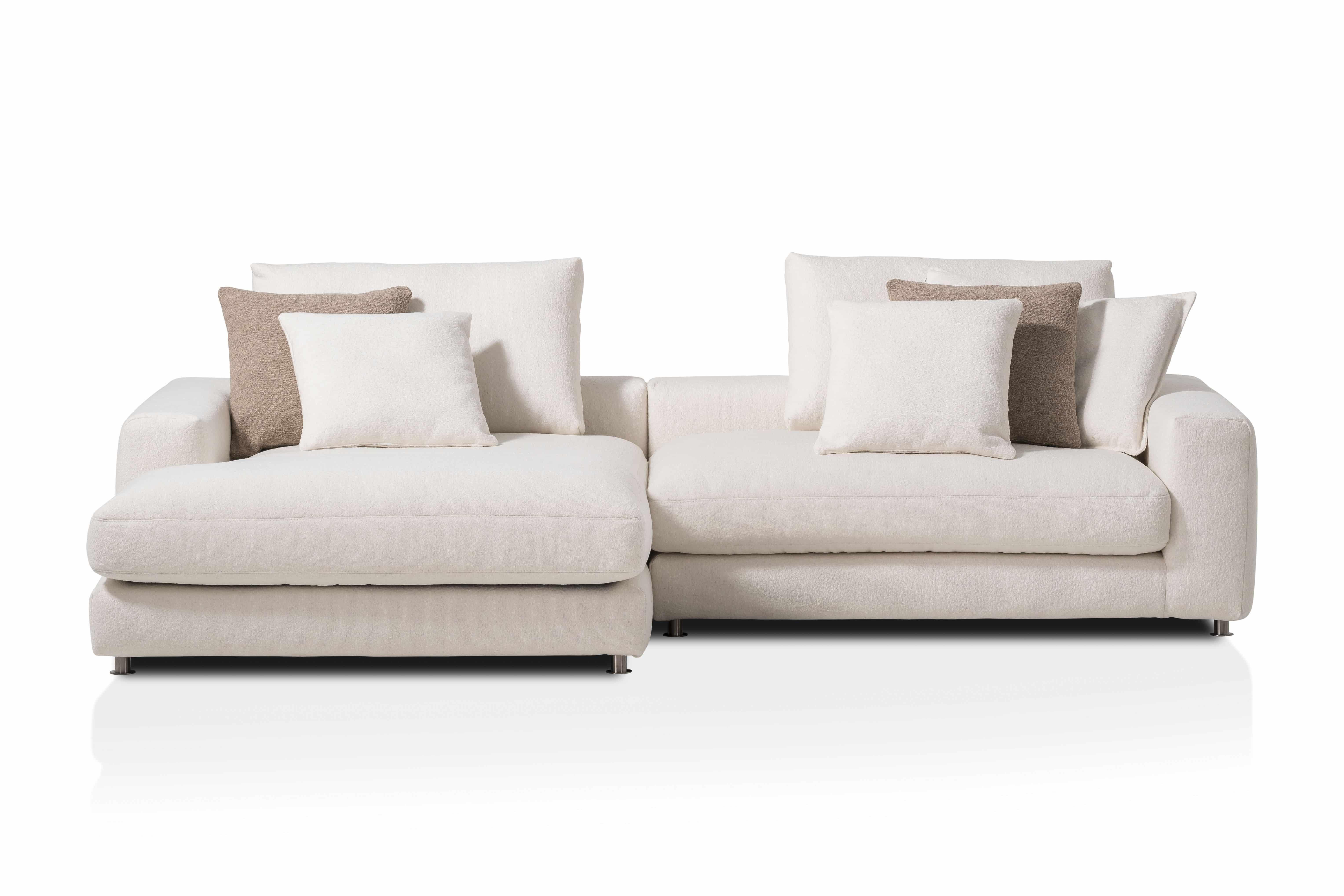Berry Ecksofa beige - designwerk – Eleganz mit Taschenfederkern