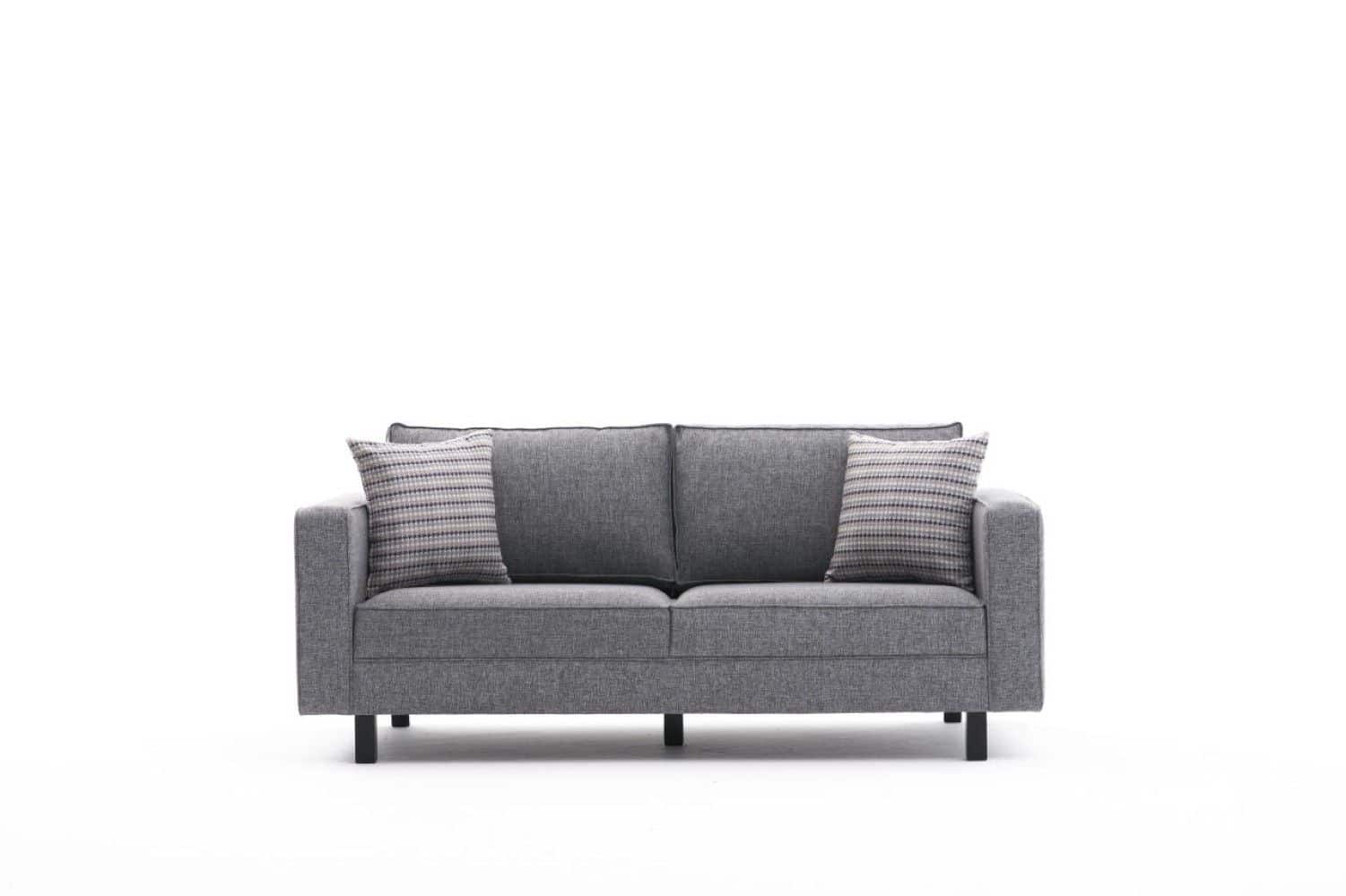 Kale 2-Sitzer Sofa von MyHomelando – mit Buchenholzgestell & Leinenoptik