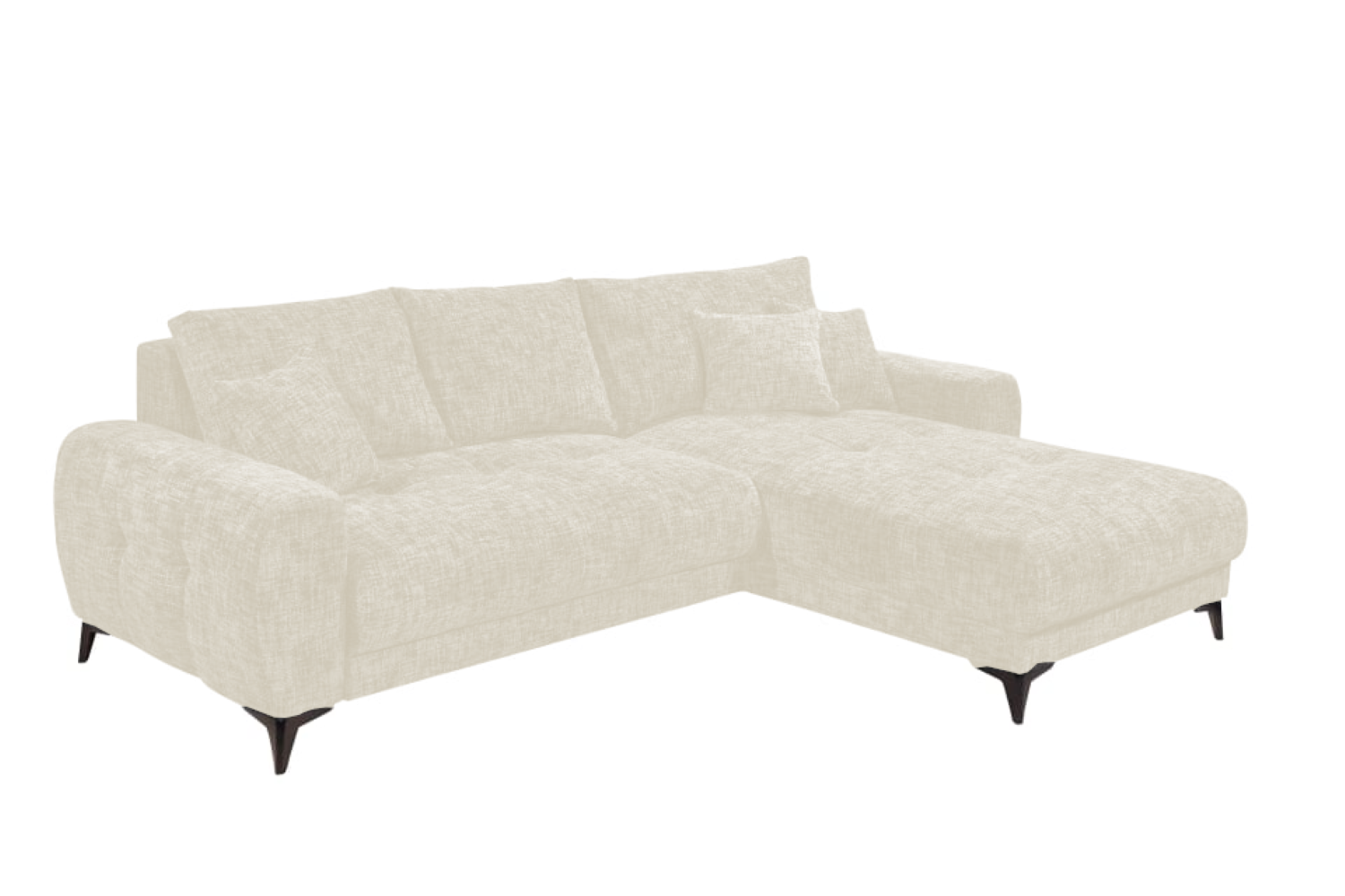 Ecksofa Belluno Schlaffunktion und Bettkasten – Ed Exciting Design, Mikrofaser & Nosagfederung, flexibel montierbar
