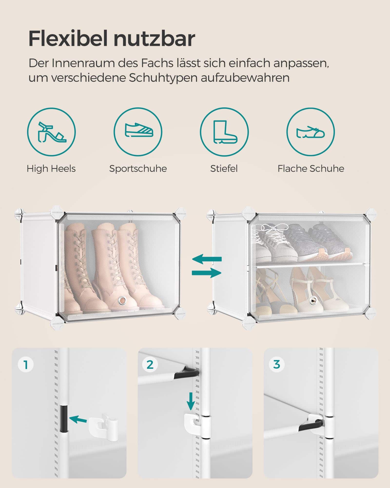 Schuhregal mit 12 Fächern aus Stahlrahmen-LPC040W01 Schuhregal mit 12 Fächern aus Stahlrahmen-LPC040W01