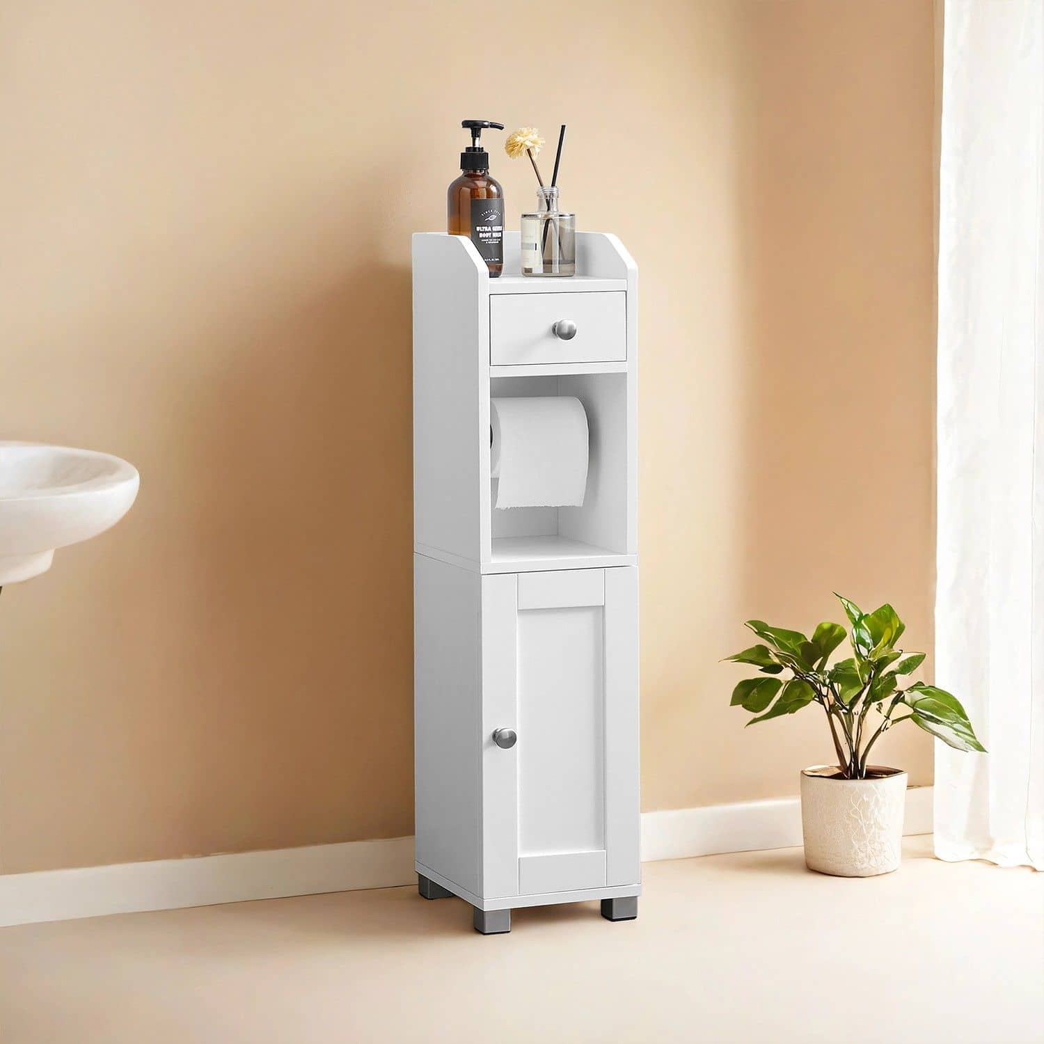 Schrank mit Toilettenpapierhalter Schrank mit Toilettenpapierhalter