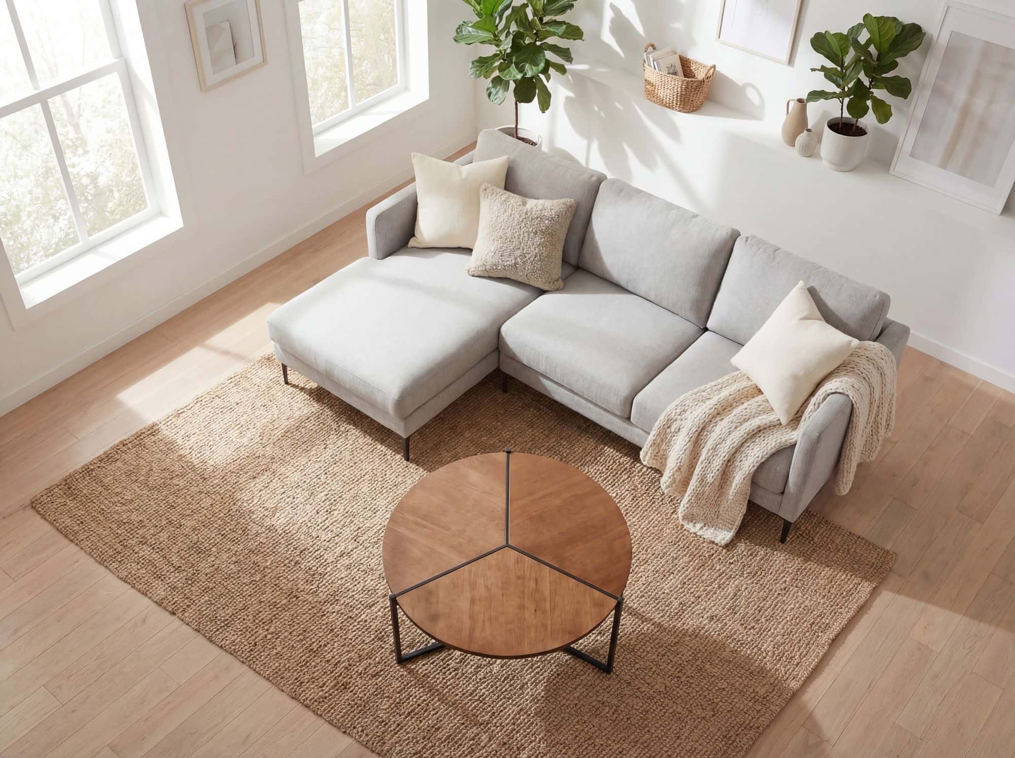 Couchtisch 80cm MDF Holzoptik - Runder Wohnzimmertisch Metall - Design Sofatisch - Moderner Loungetisch - Dreibein Beistelltisch Wohnzimmer