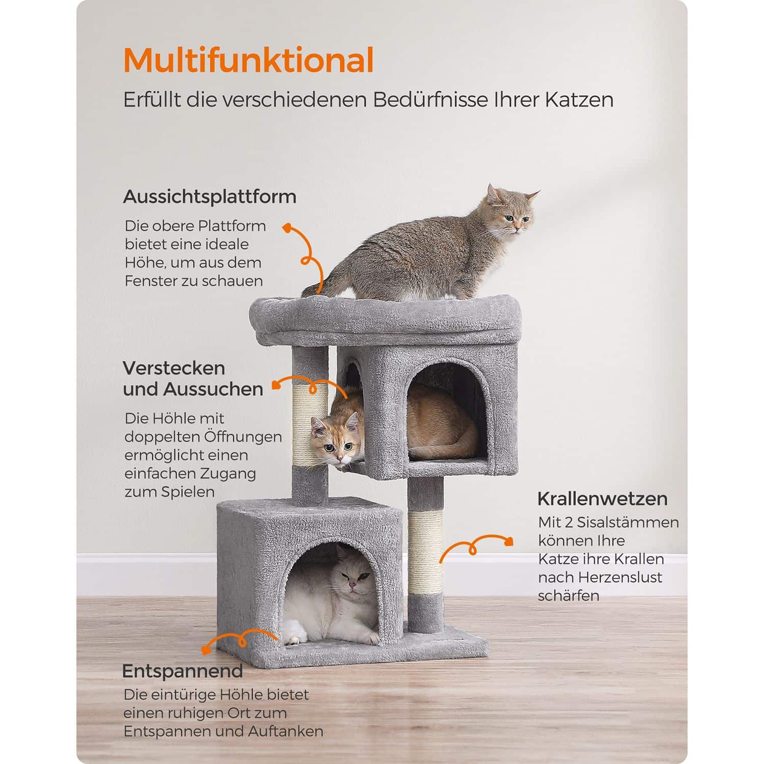 Katzenhaus für mittelgroße Katzen-PCT612W01 Katzenhaus für mittelgroße Katzen-PCT612W01