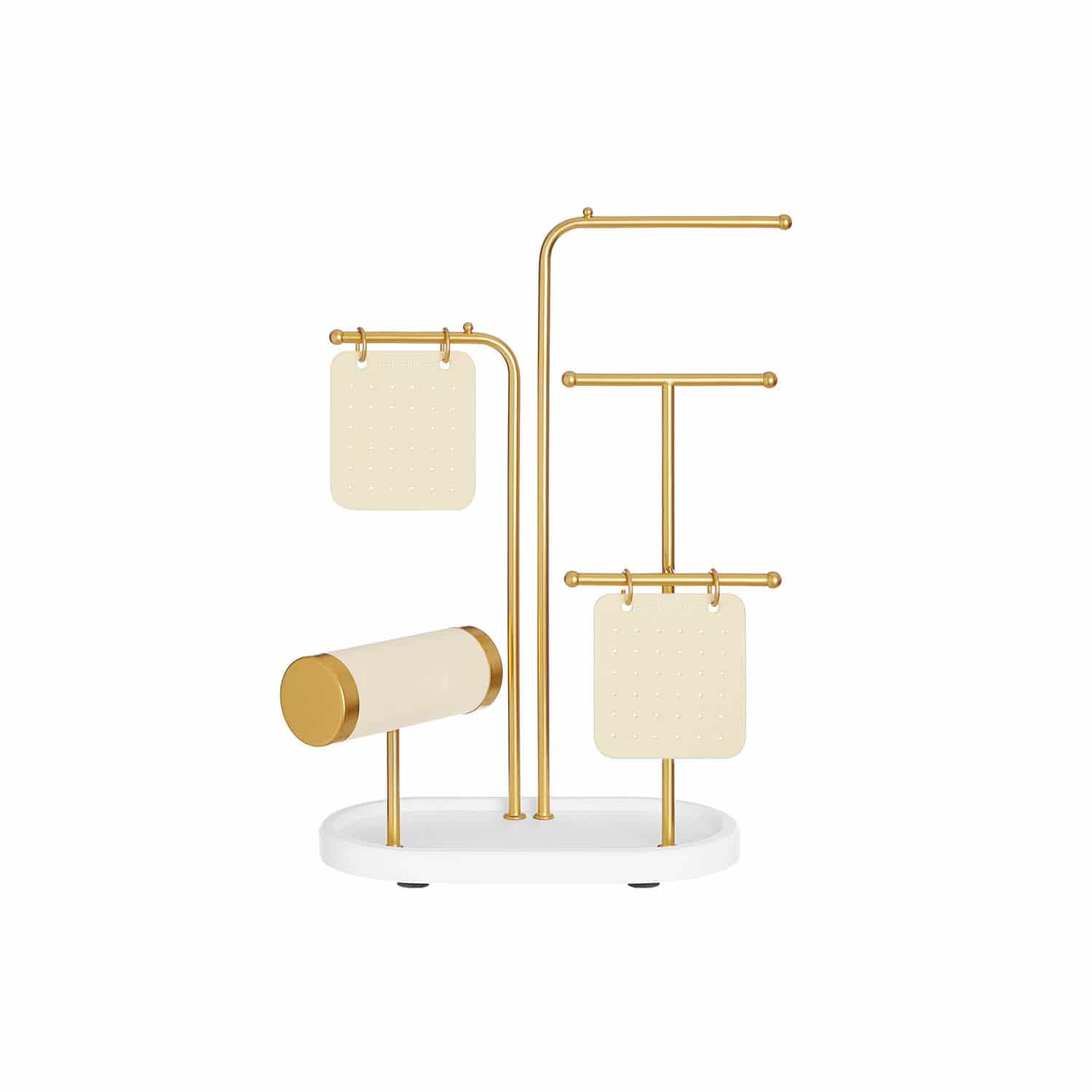 Schmuckständer mit 4 Hängestangen aus Metall metallisches Gold Schmuckständer mit 4 Hängestangen aus Metall metallisches Gold