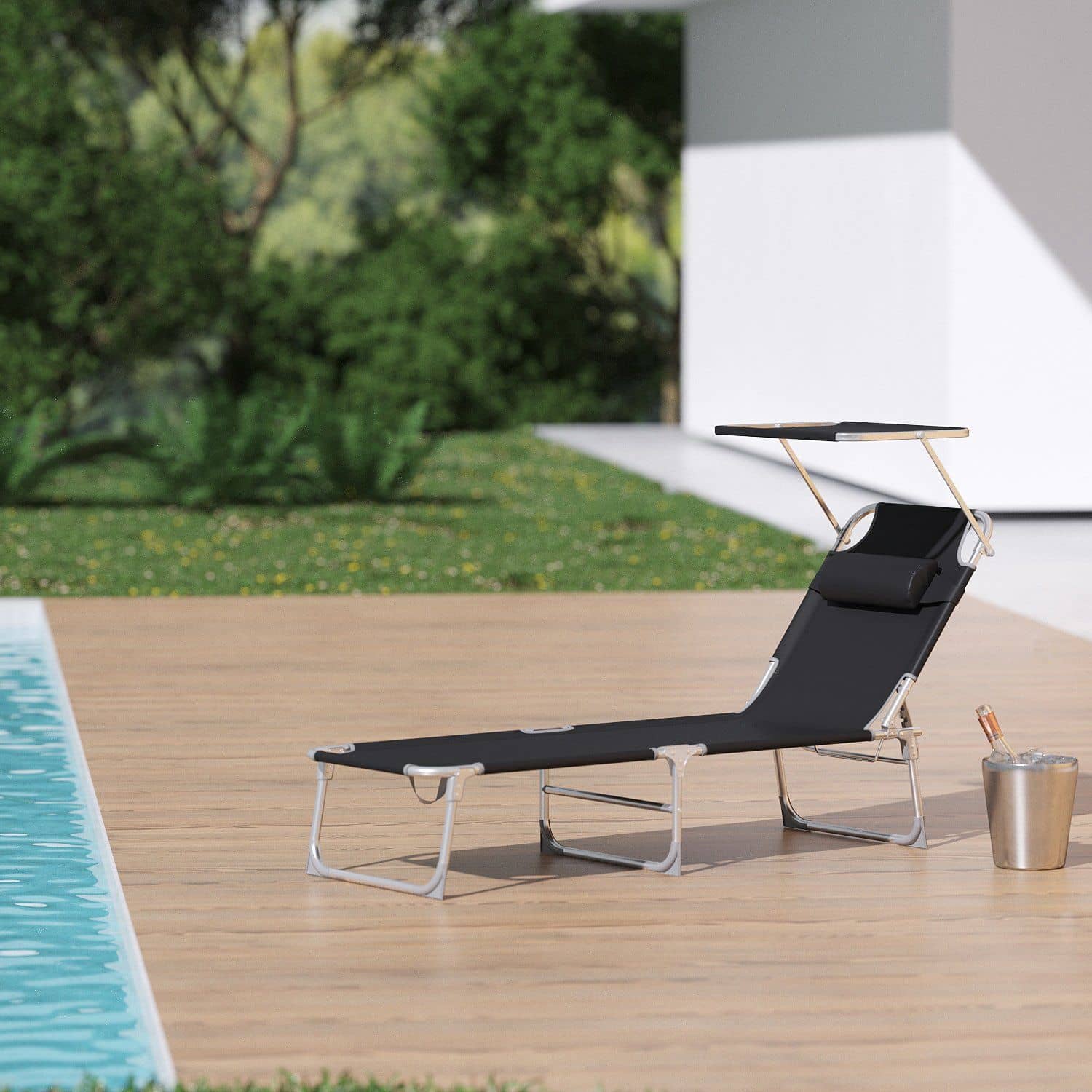 Sonnenliege, klappbarer Liegestuhl, 53 x 193 x 29 cm Sonnenliege, klappbarer Liegestuhl, 53 x 193 x 29 cm