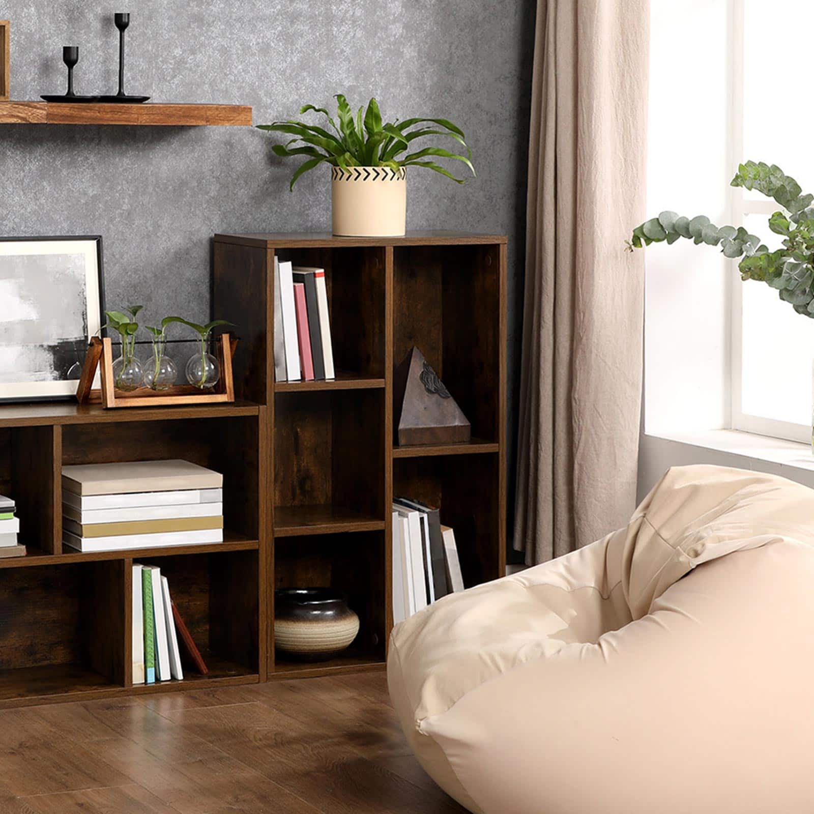 Bücherregal mit 5 Fächern Bücherregal mit 5 Fächern