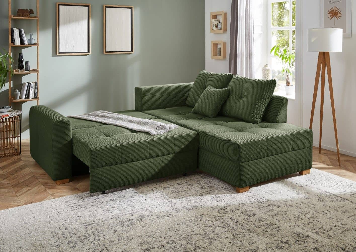 Cord Ecksofa Heidelberg – Jockenhöfer mit Schlaffunktion