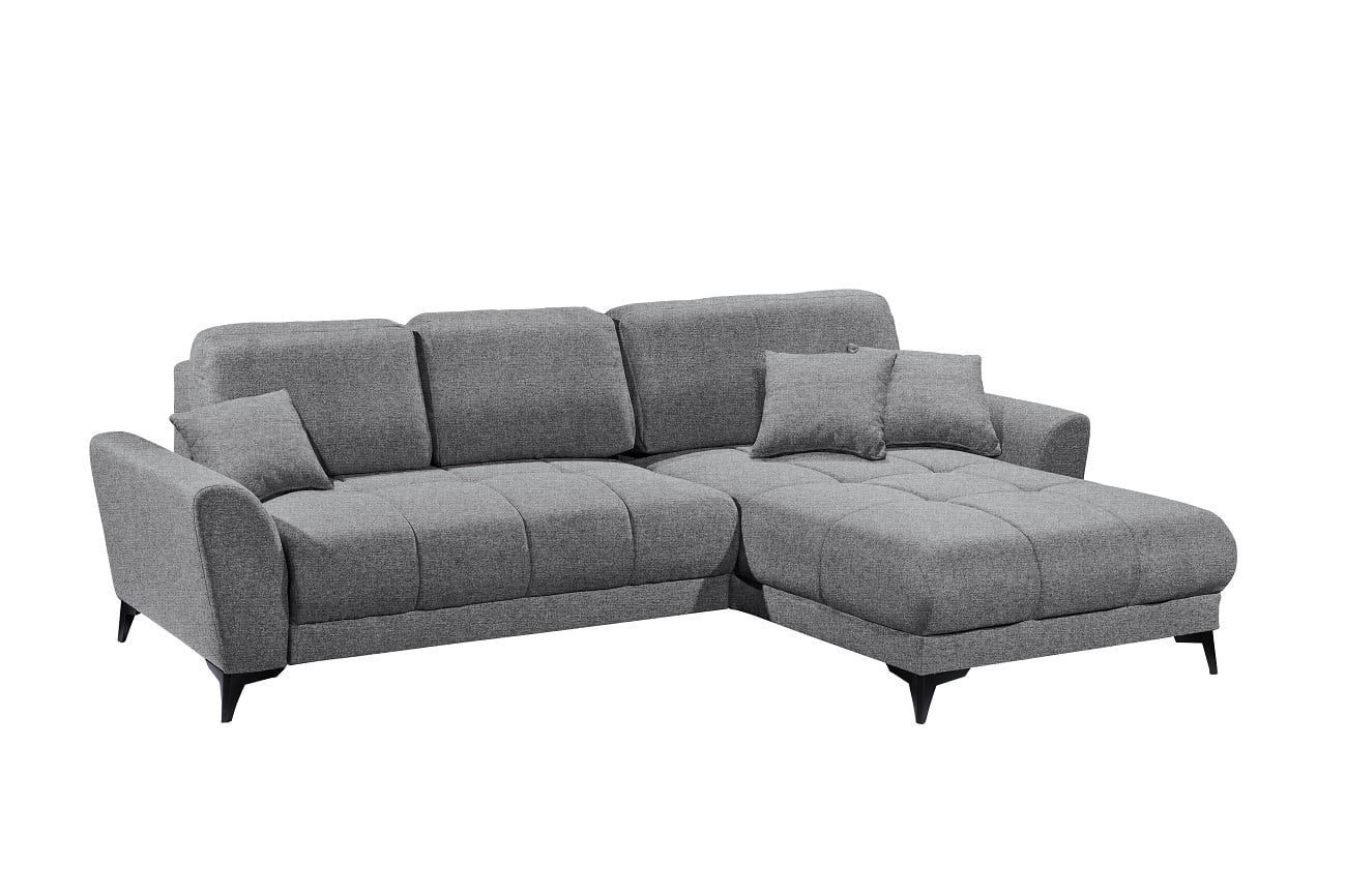 Sofa Bern von ED Exciting Design mit Schlaffunktion, Bettkasten und Lumos Mikrofaserbezug