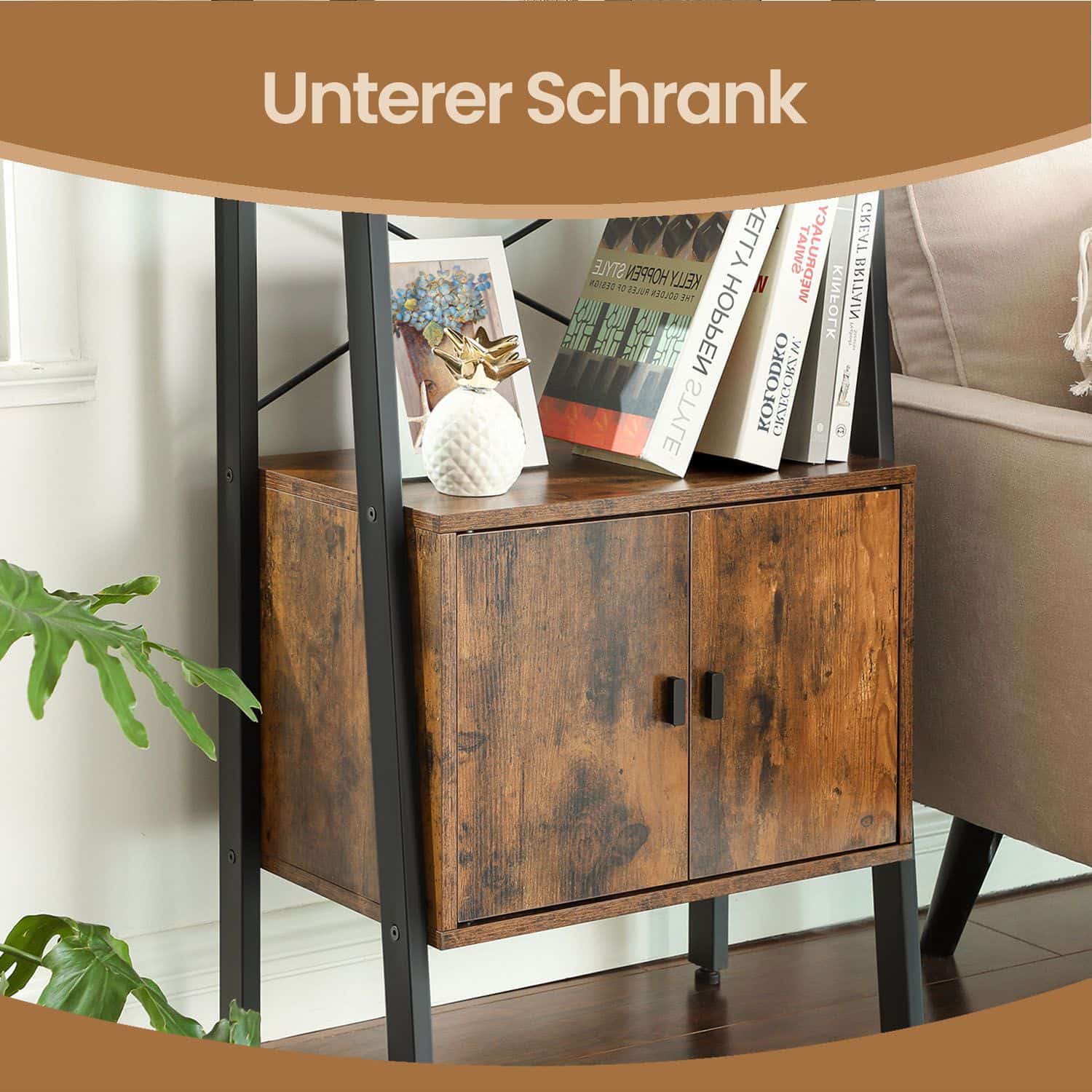 Industrie-Design Standregal 4 Ablagen Industrie-Design Standregal 4 Ablagen