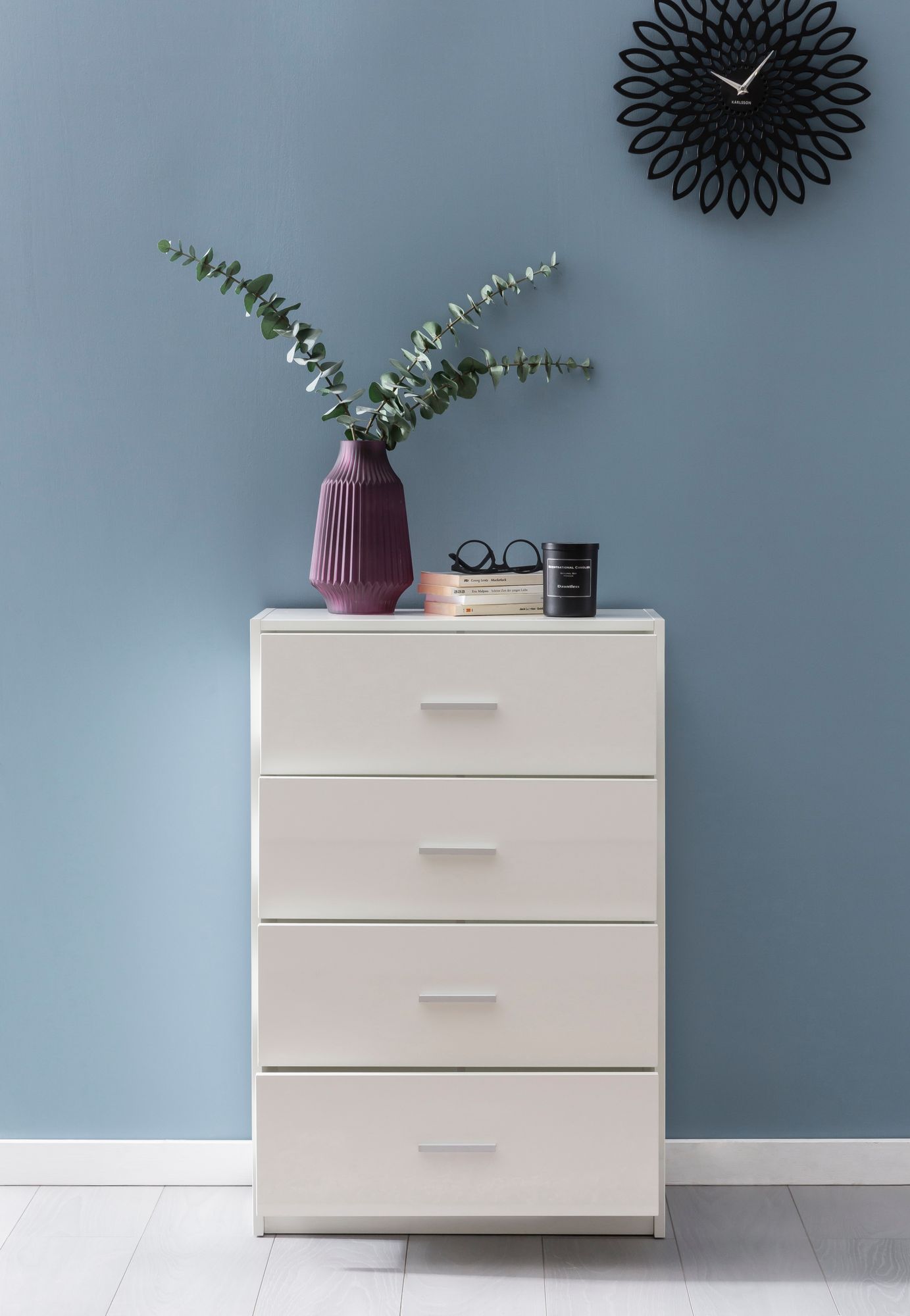 48558-WOHNLING-Sideboard-RAYA-60x30x90-cm-hochglanz-Weiss-WL5-864-WL5-864_6 Design Sideboard WL5.864 Weiß Hochglanz 60x90x30 cm Anrichte Holz Modern