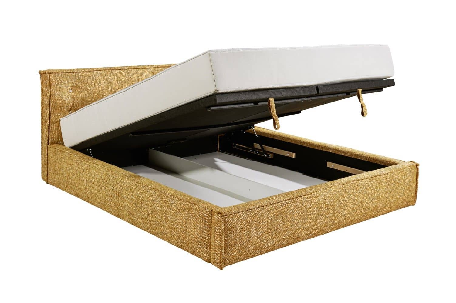 ED Exciting Design Boxbett Vanya 180x200 Curry | Bettkasten | Mikrofaser Silencio 