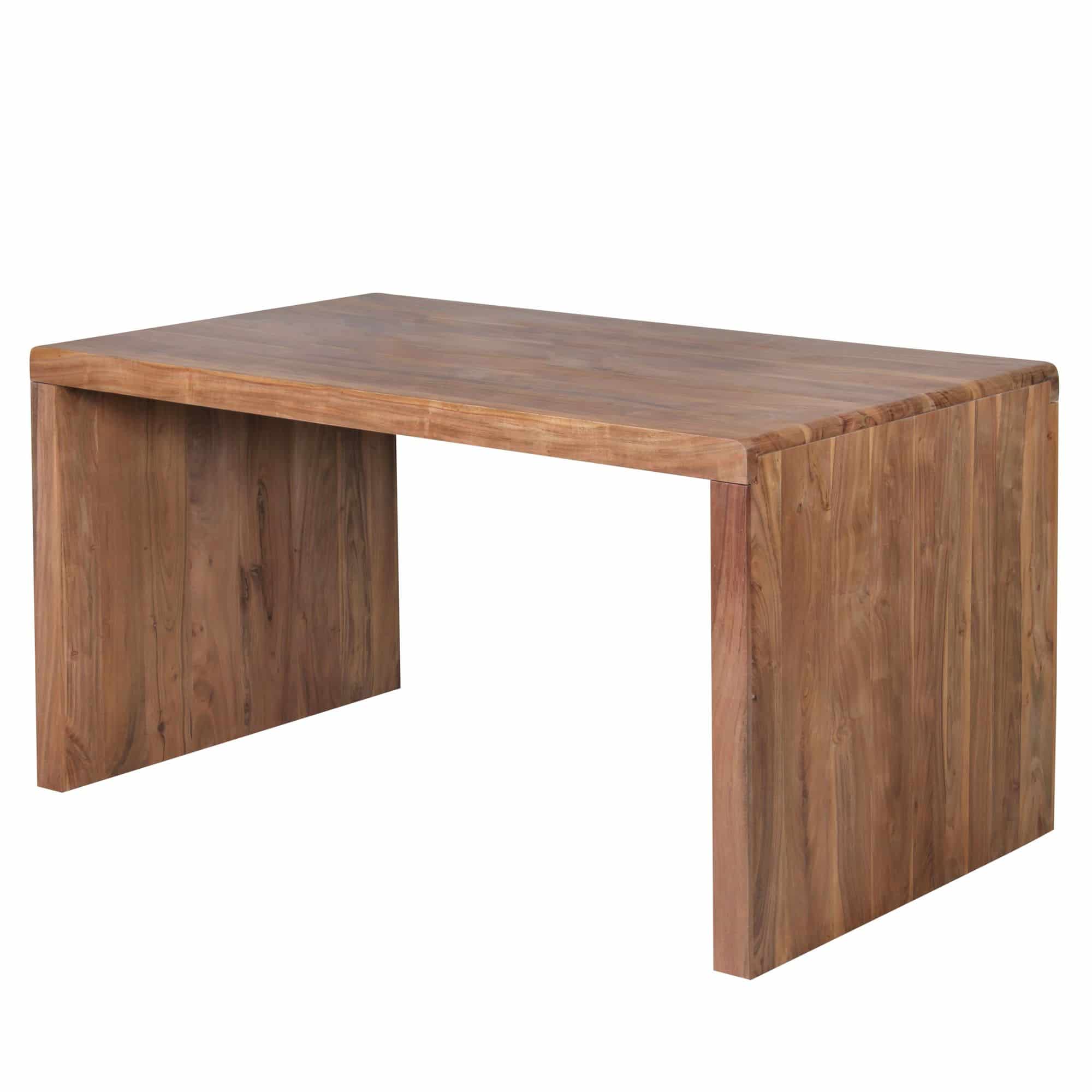 38408-WOHNLING-Schreibtisch-BOHA-Massiv-Holz-Akaz_5 Schreibtisch BOHA Massiv-Holz Akazie Computertisch 140 cm breit Echtholz Design Ablage Büro-Tisch Landhaus-Stil