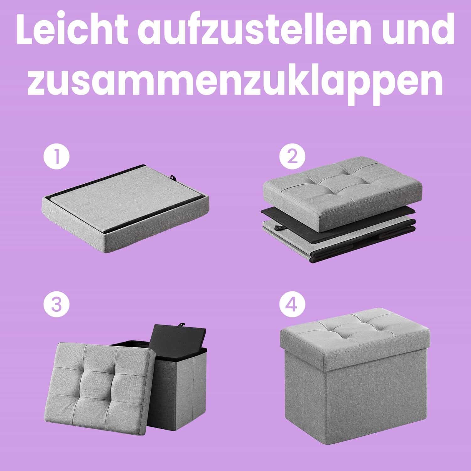 Sitzhocker, Sitzbank mit Stauraum, 31 x 41 cm Sitzhocker, Sitzbank mit Stauraum, 31 x 41 cm