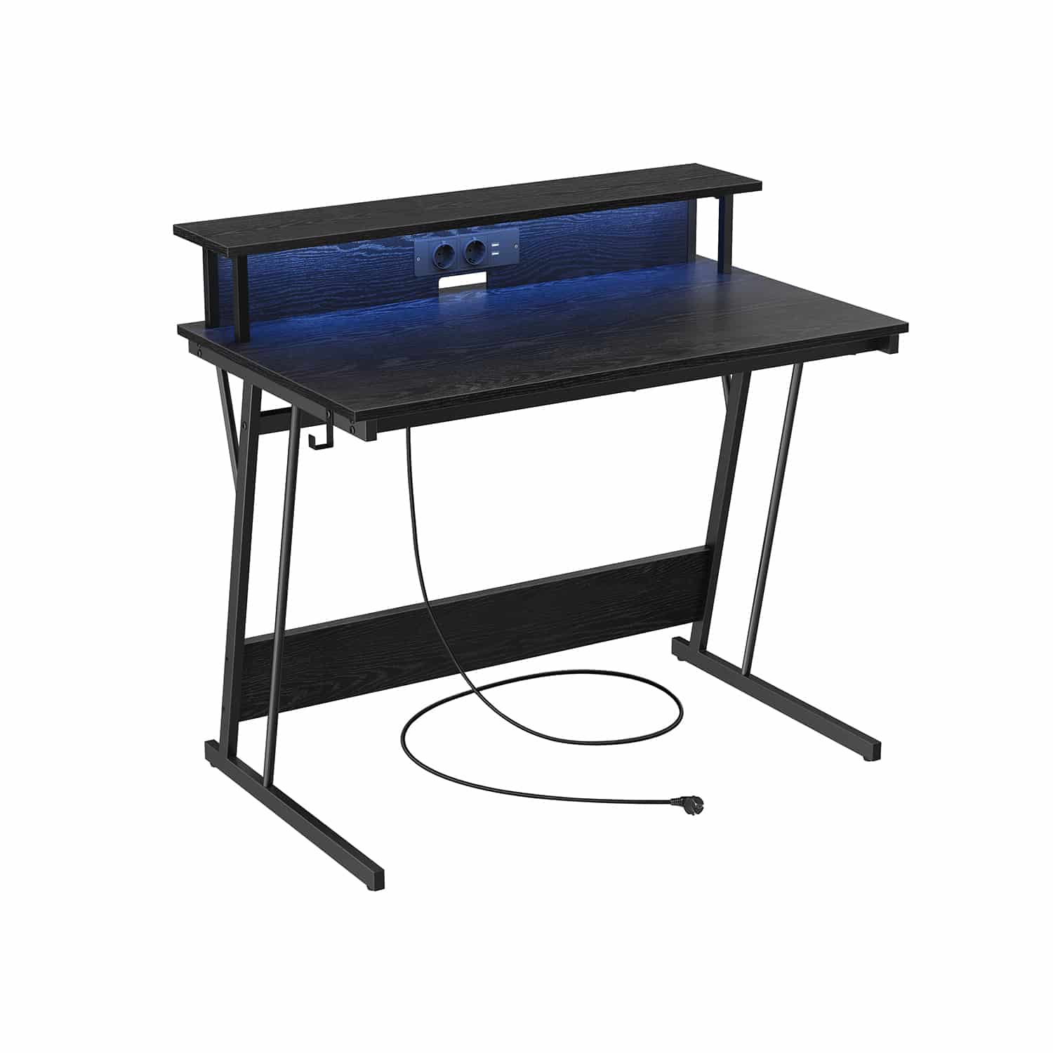 Gaming-Tisch mit LED-Beleuchtung Monitorständer für 2 Monitore Gaming-Tisch mit LED-Beleuchtung Monitorständer für 2 Monitore