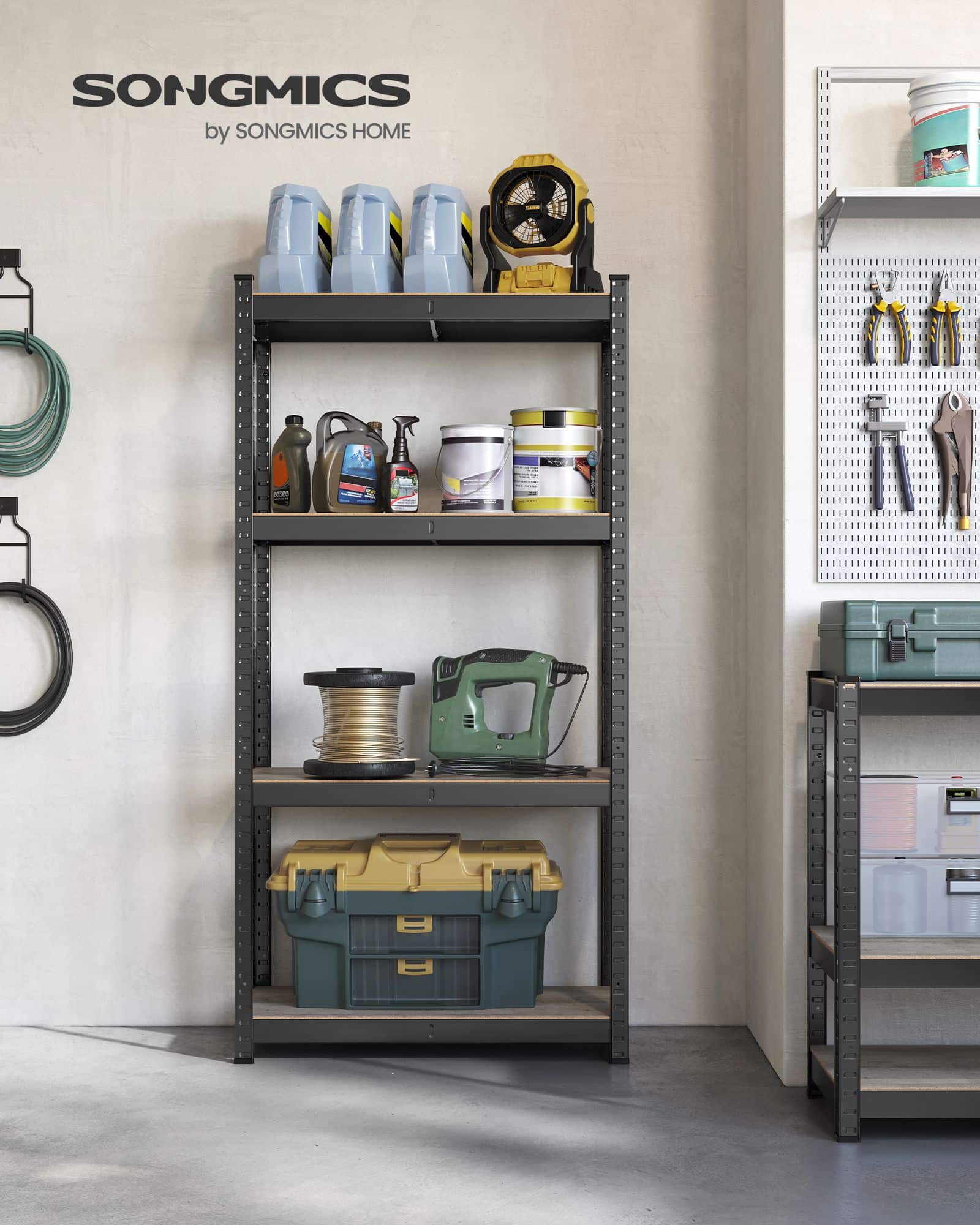 Standregal 40 x 80 x 160 cm mit 4 verstellbaren Ablagen